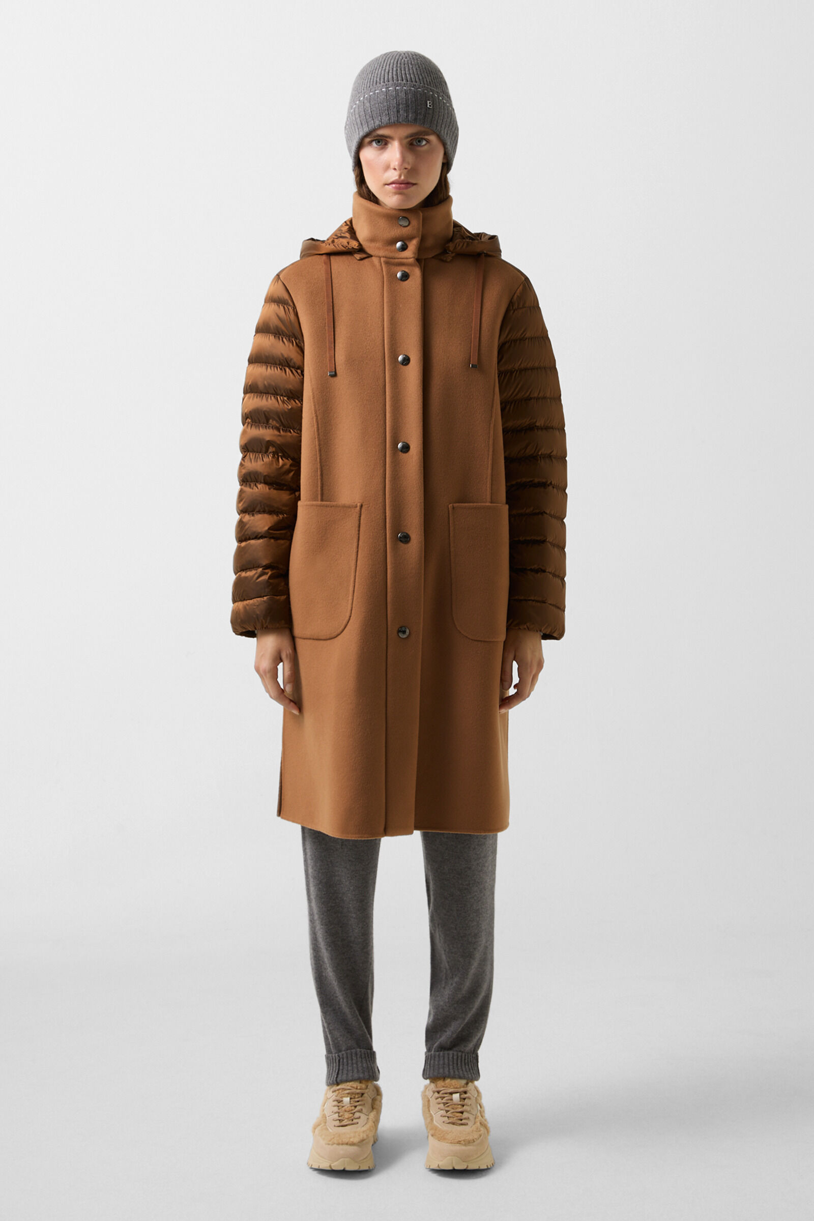 Isy woollen down coat Hazel