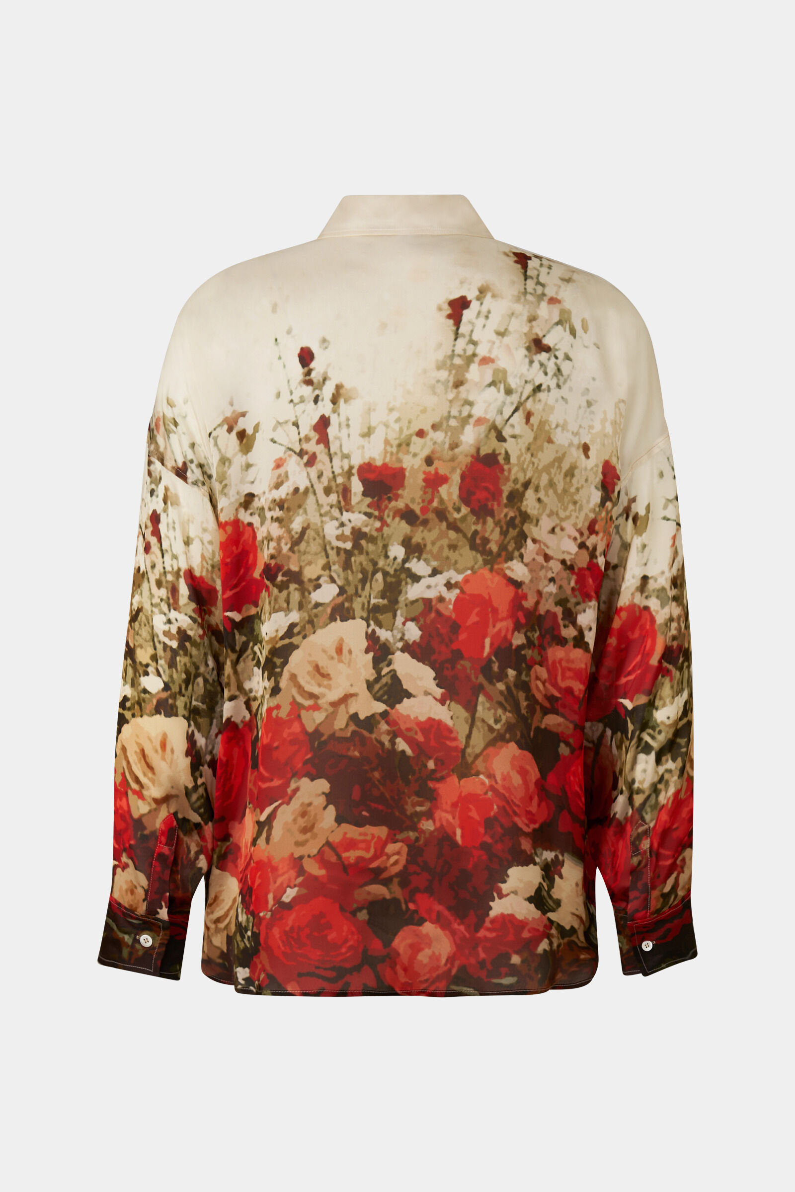 Nadine chiffon shirt blouse Red/Sand