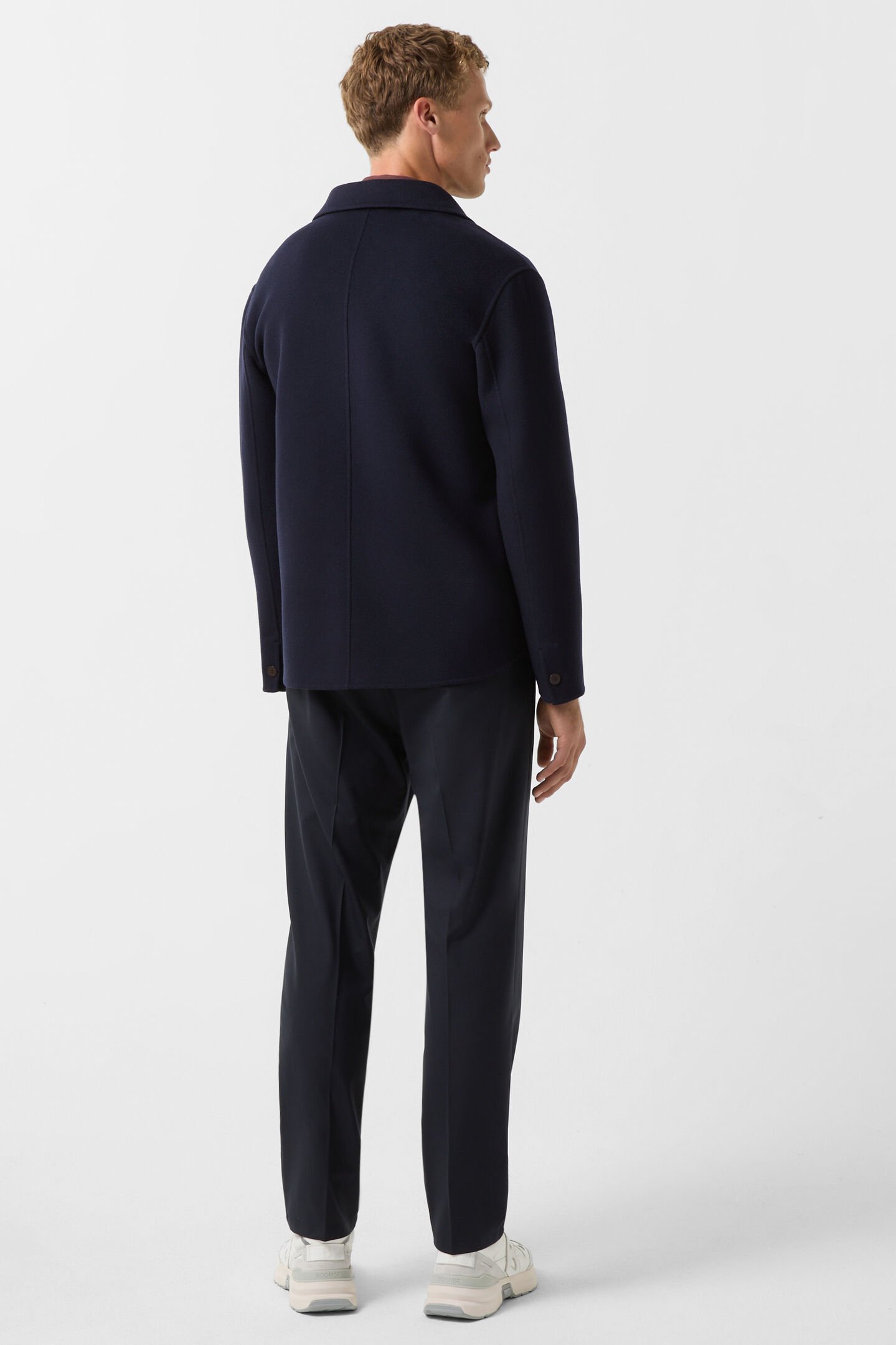 Double-face overshirt Larry Navy blue