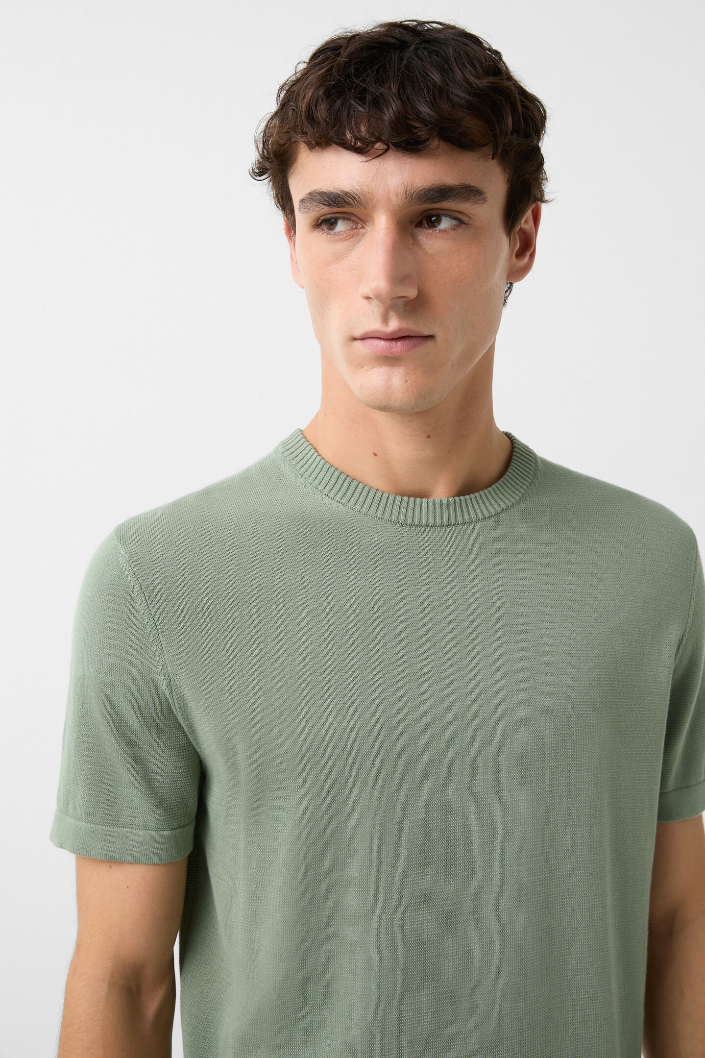 Knitted shirt Lloyd Eucalyptus