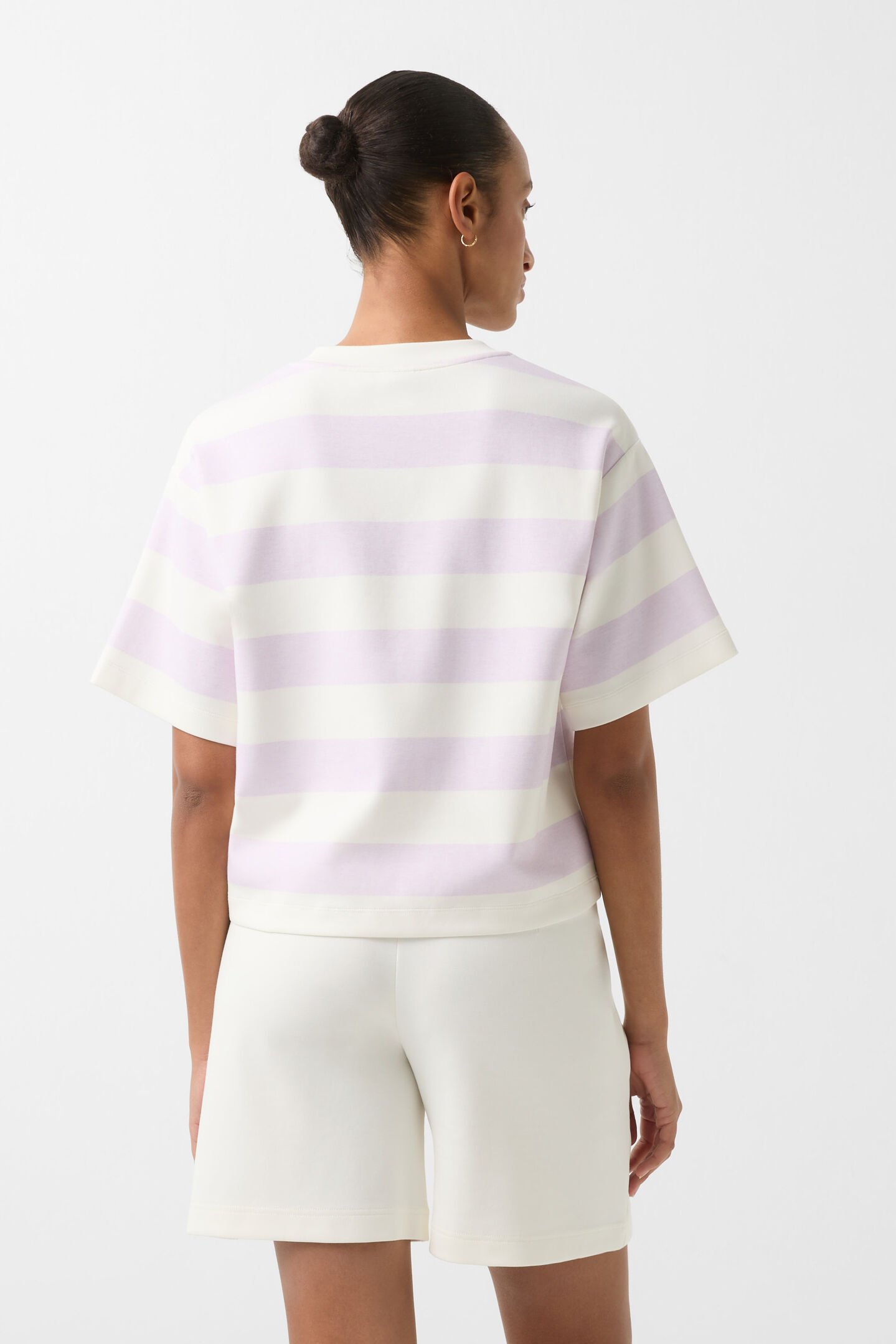 Stacey short-sleeved sweater Lilac/Off-White