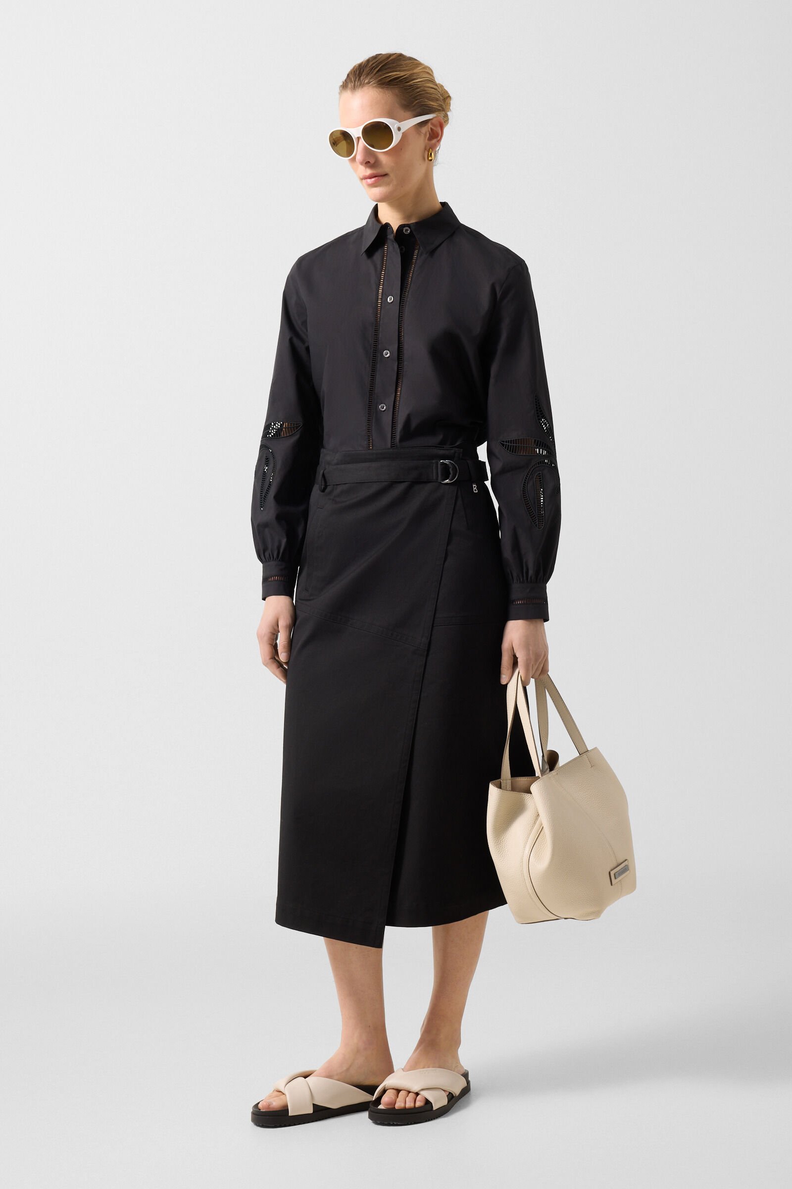 Jocy wrap skirt Black