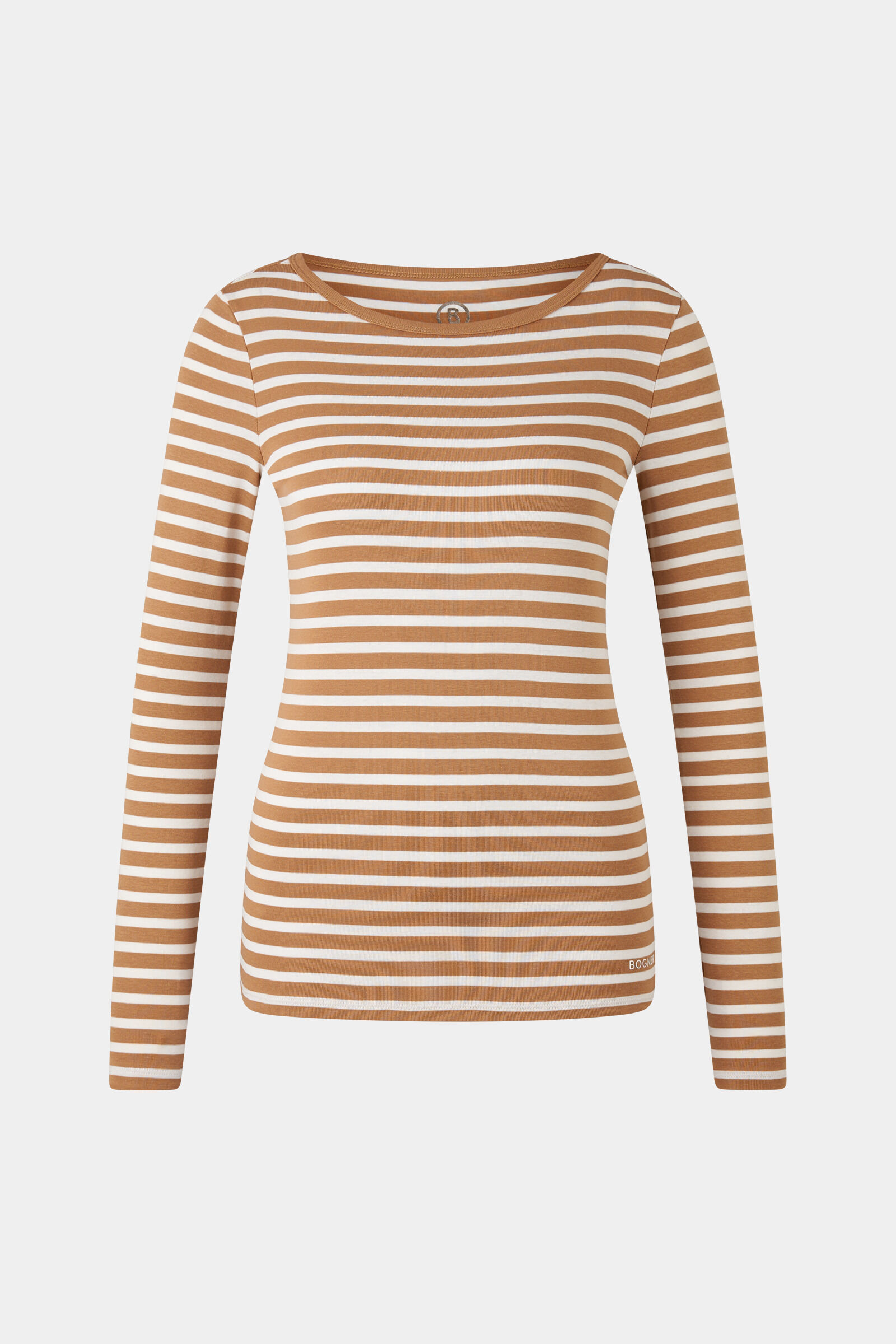Louna longsleeve Camel/white