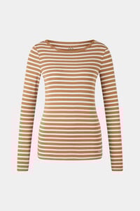 Louna longsleeve Camel/white Louna longsleeve Camel/white
