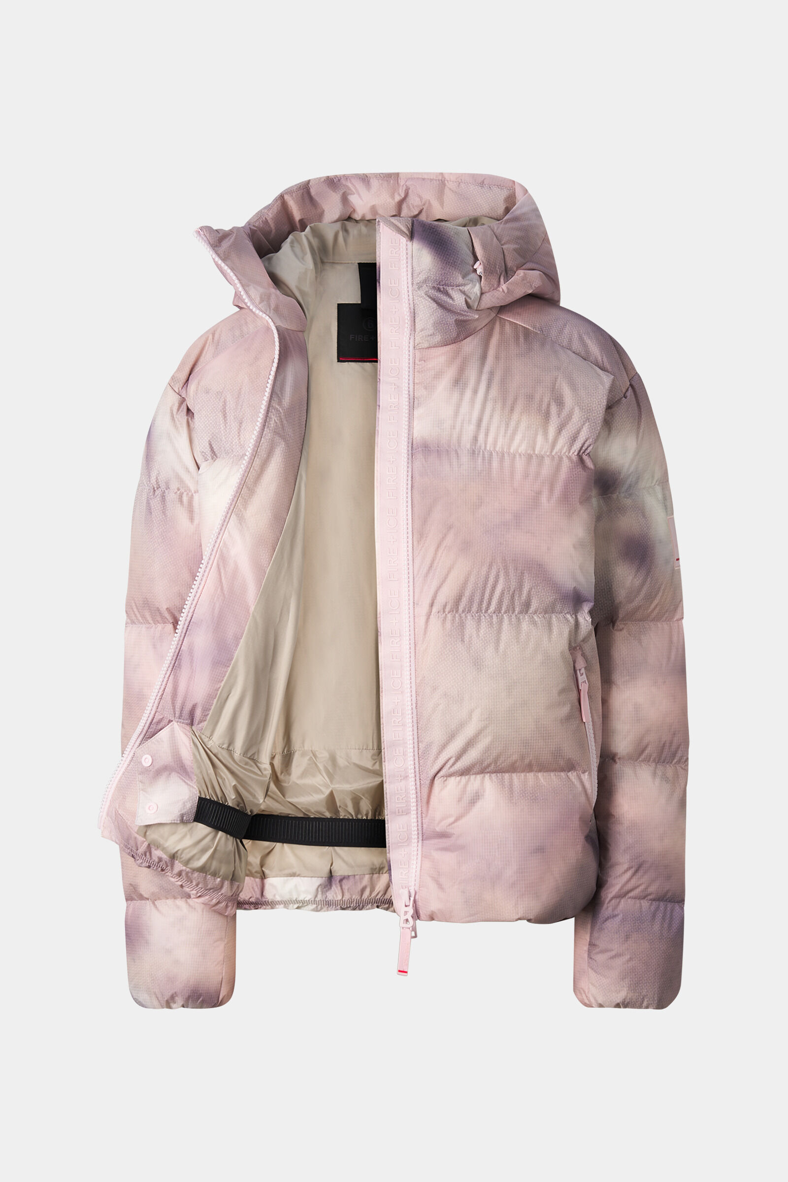 Ski-Daunenjacke Vally Beige/Rosa