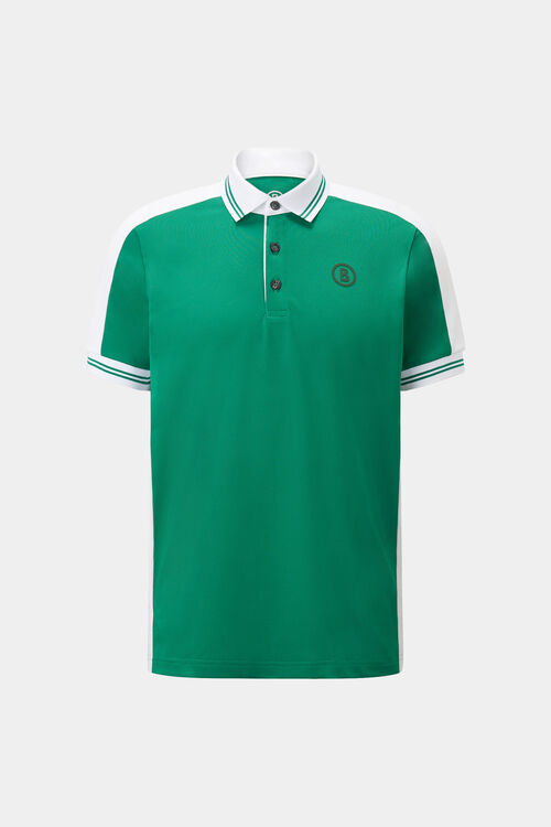 Funktions-Polo-Shirt Cornelius Grün/Weiß