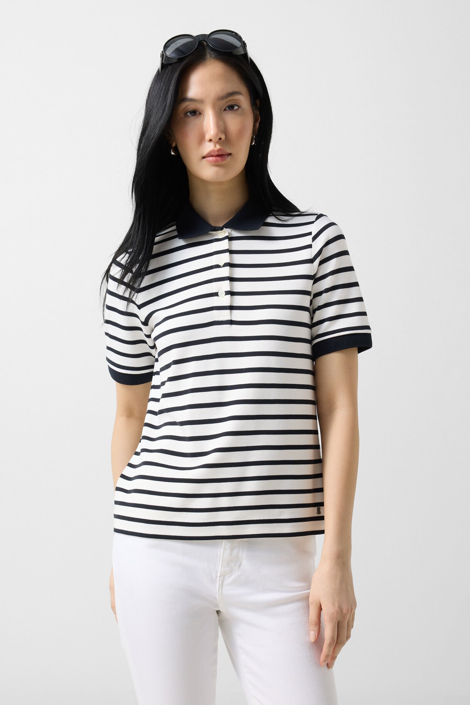 Polo shirt Rea Black/white