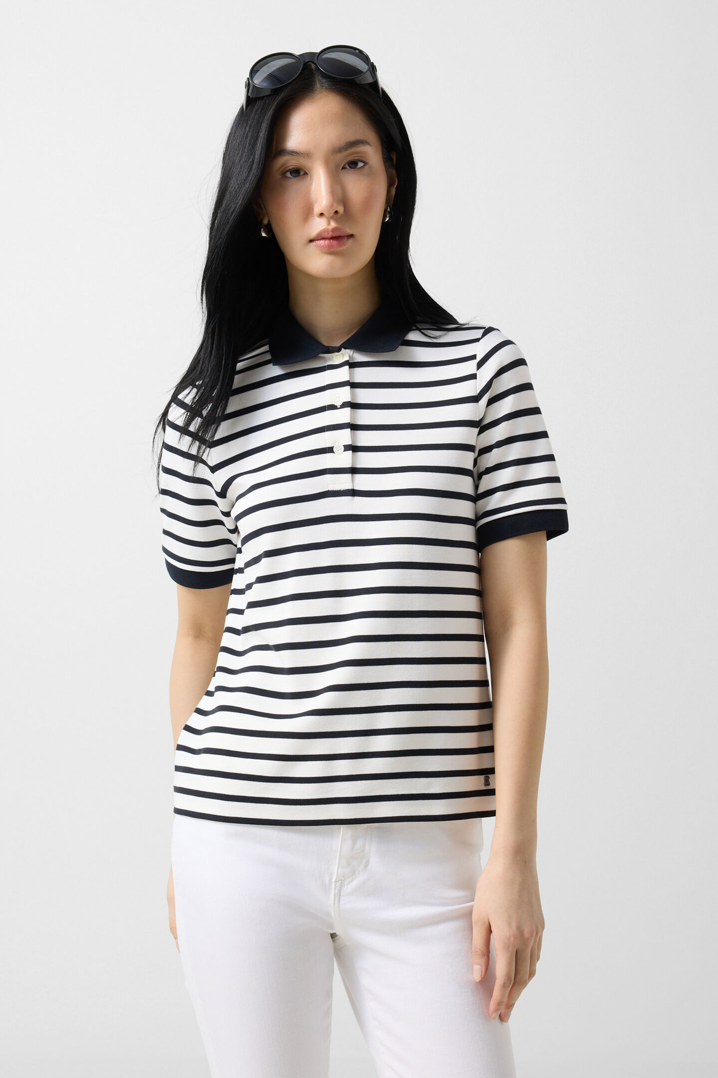 Polo shirt Rea Black/white