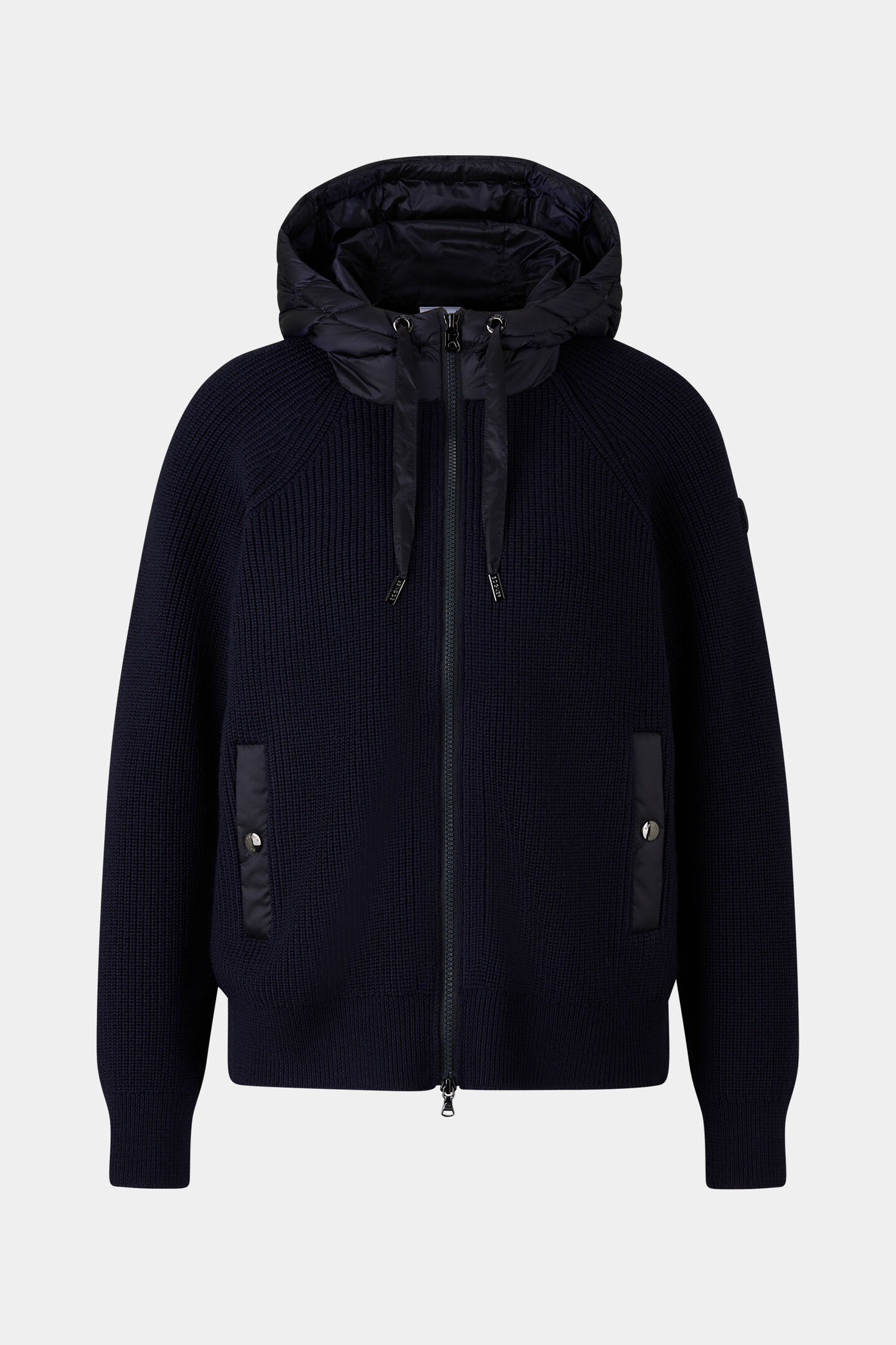 Pamy hybrid knit jacket Navy blue