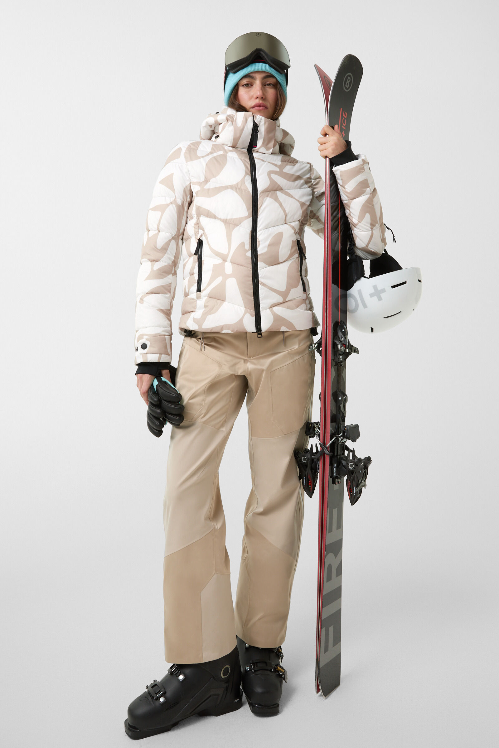 Saelly quilted jacket White/beige