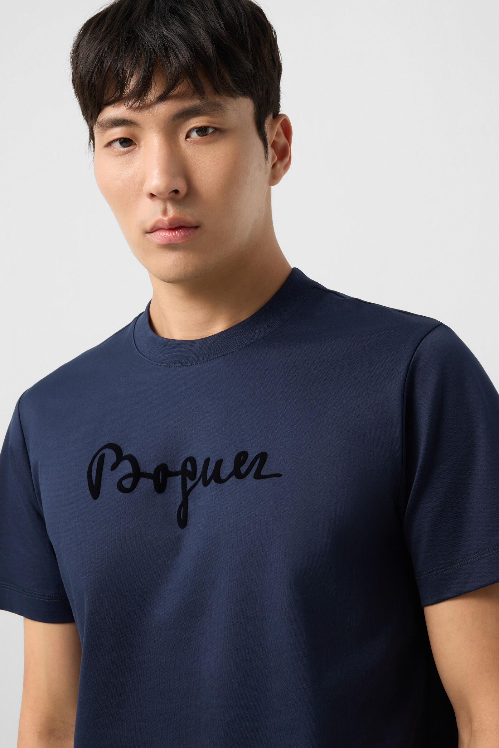 Cotton T-shirt Lukas Navy blue