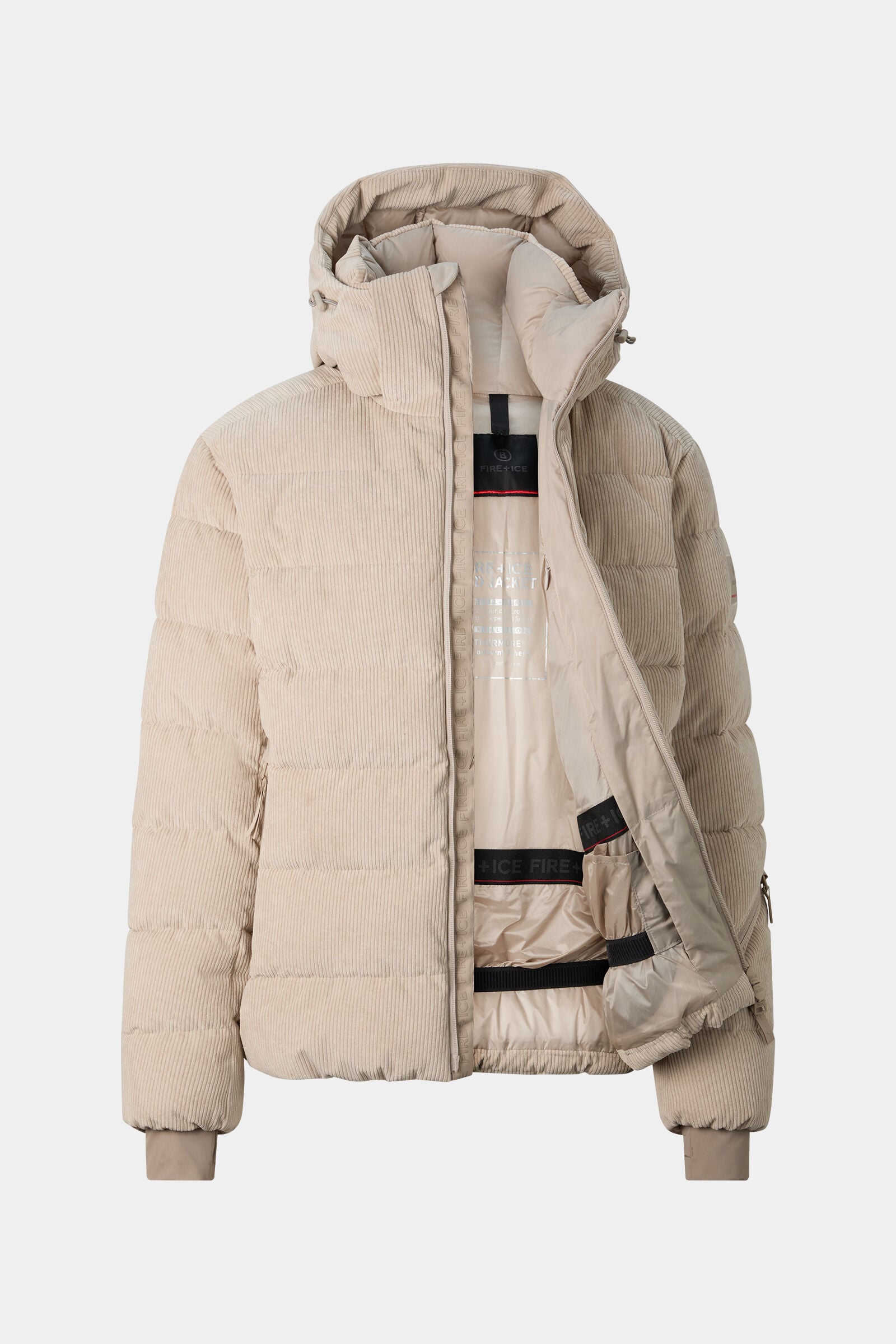 Cord-Skijacke Luka Beige