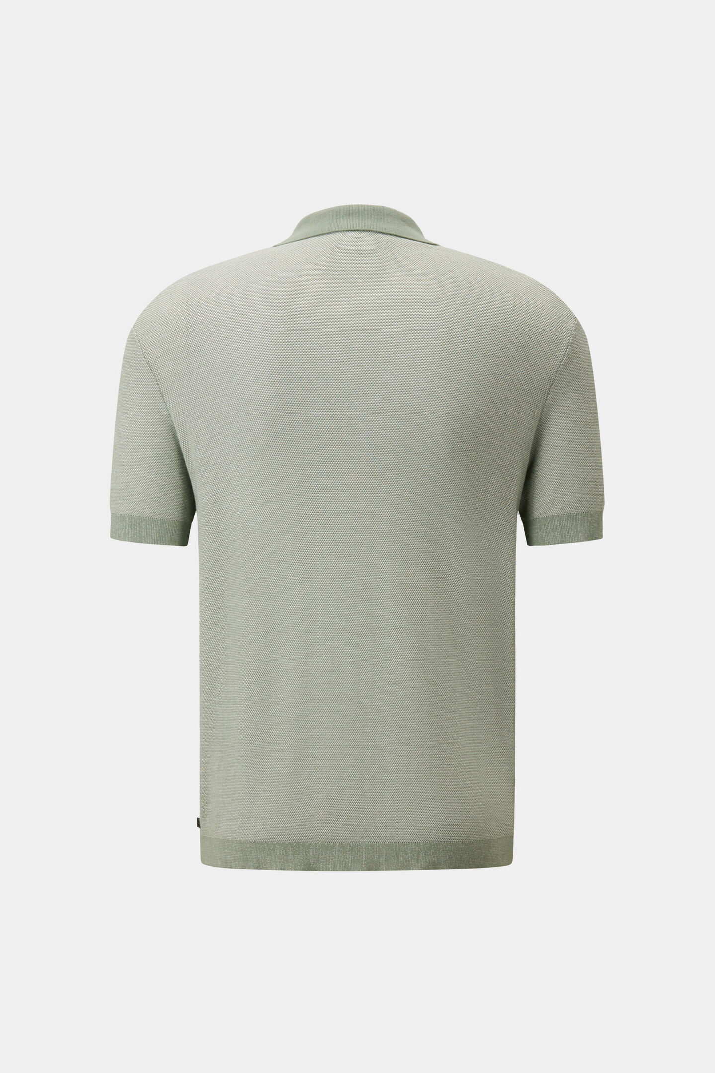 Strick-Polo-Shirt Lyon Eukalyptus