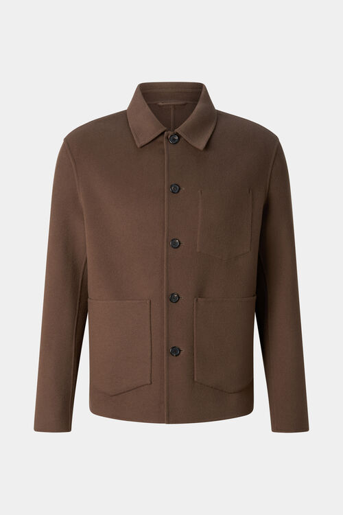 Doubleface-Woll-Hemdjacke Mirco Braun