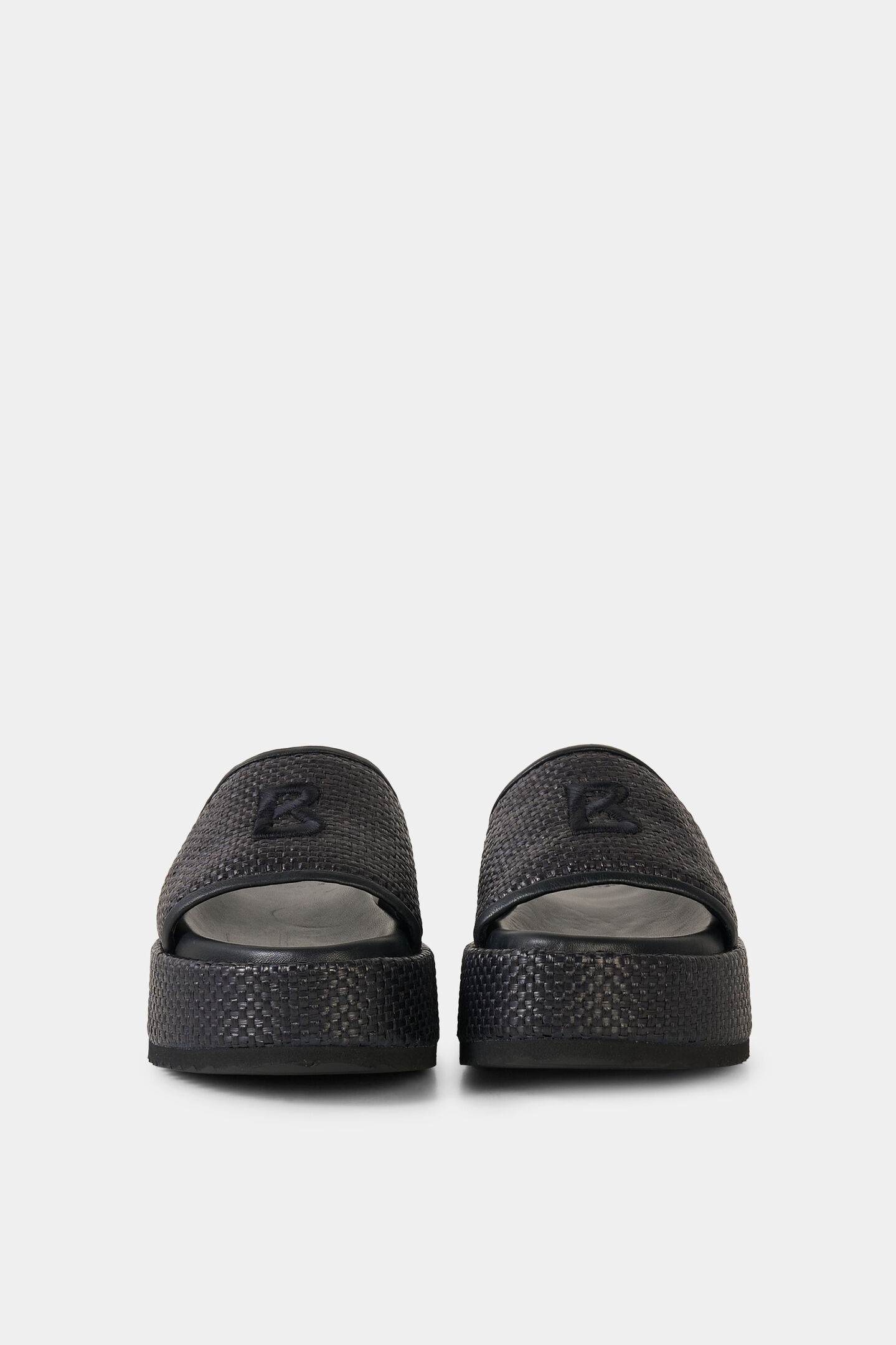 Sorrento platform sandals Black