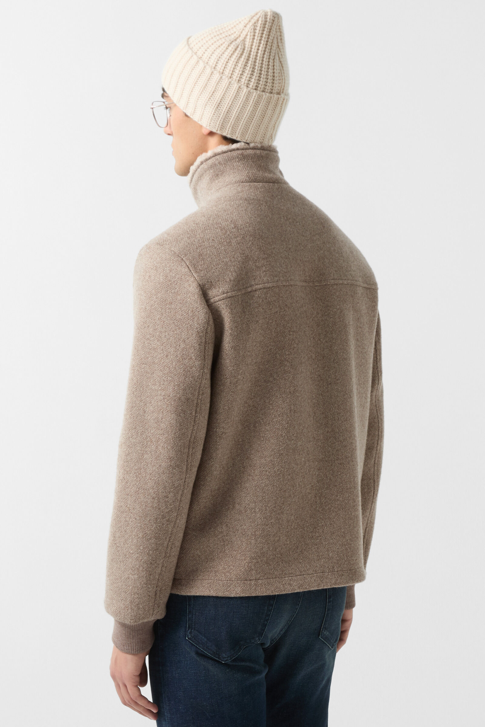 Yoshi woollen blouson Light brown