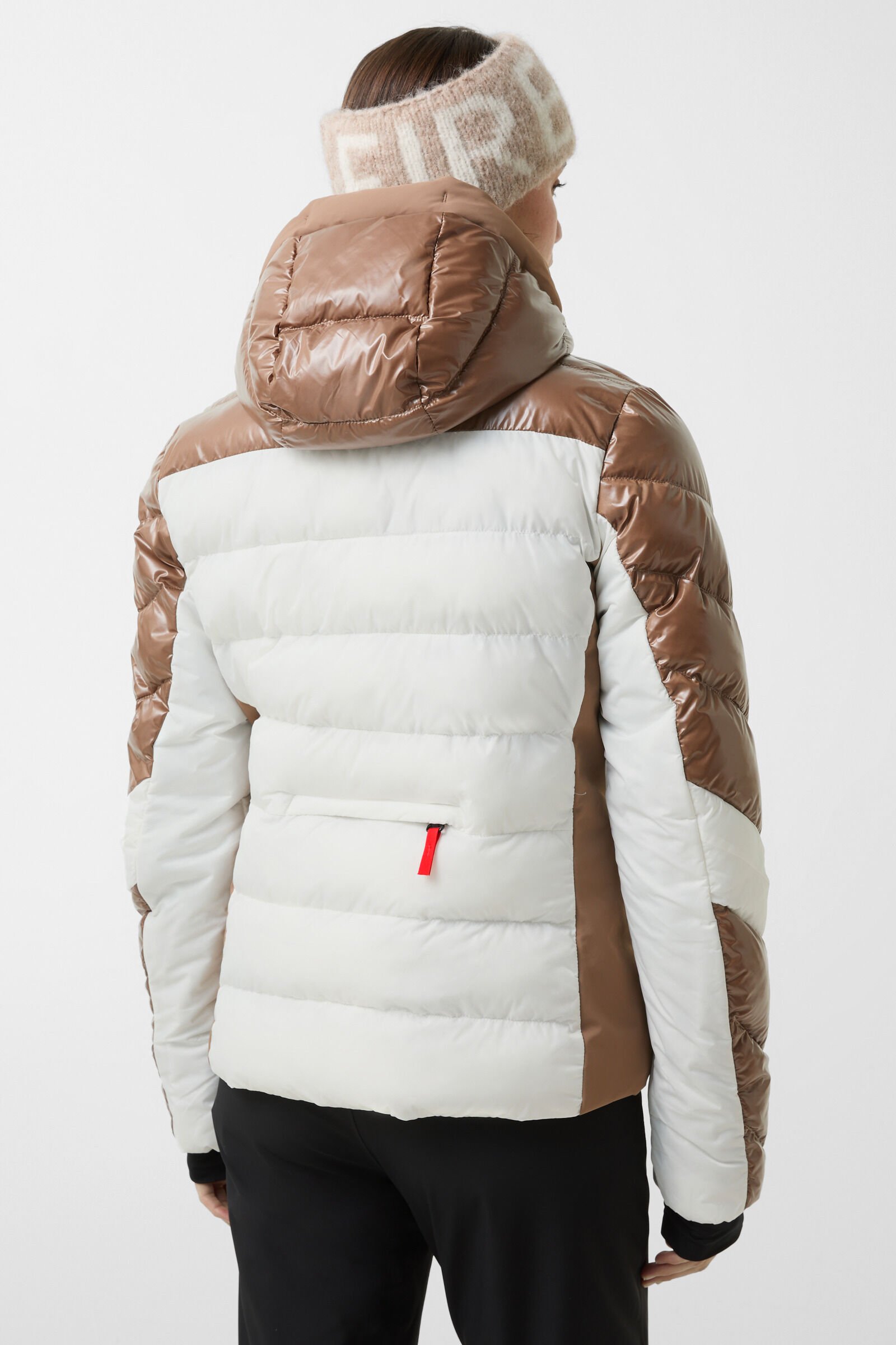 Farina quilted jacket Caramel/white