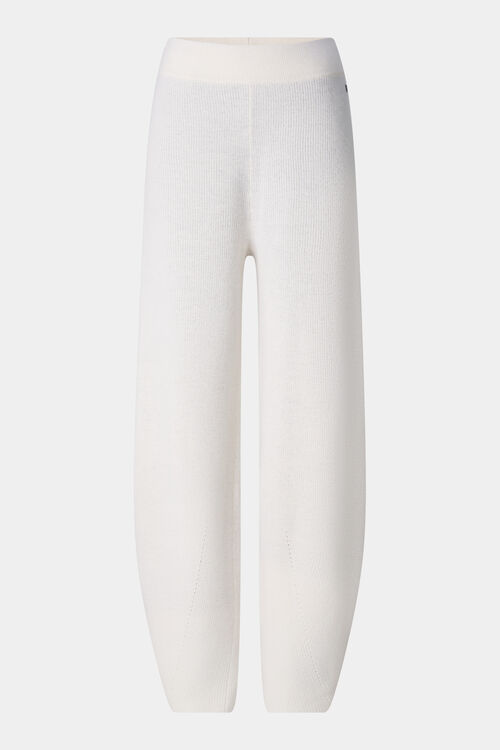 Luana virgin wool knitted trousers Off-White