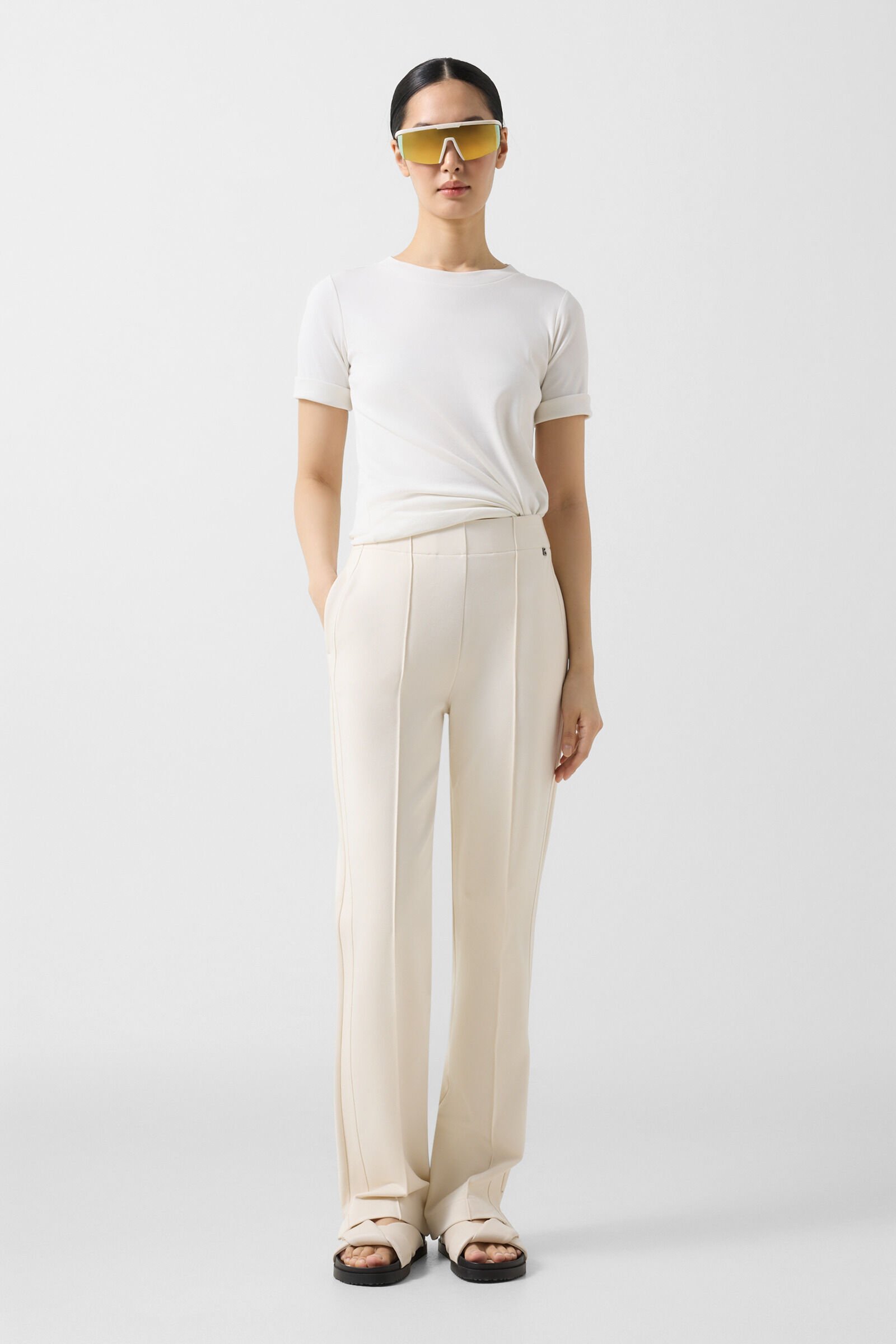 Penny jersey trousers Cream