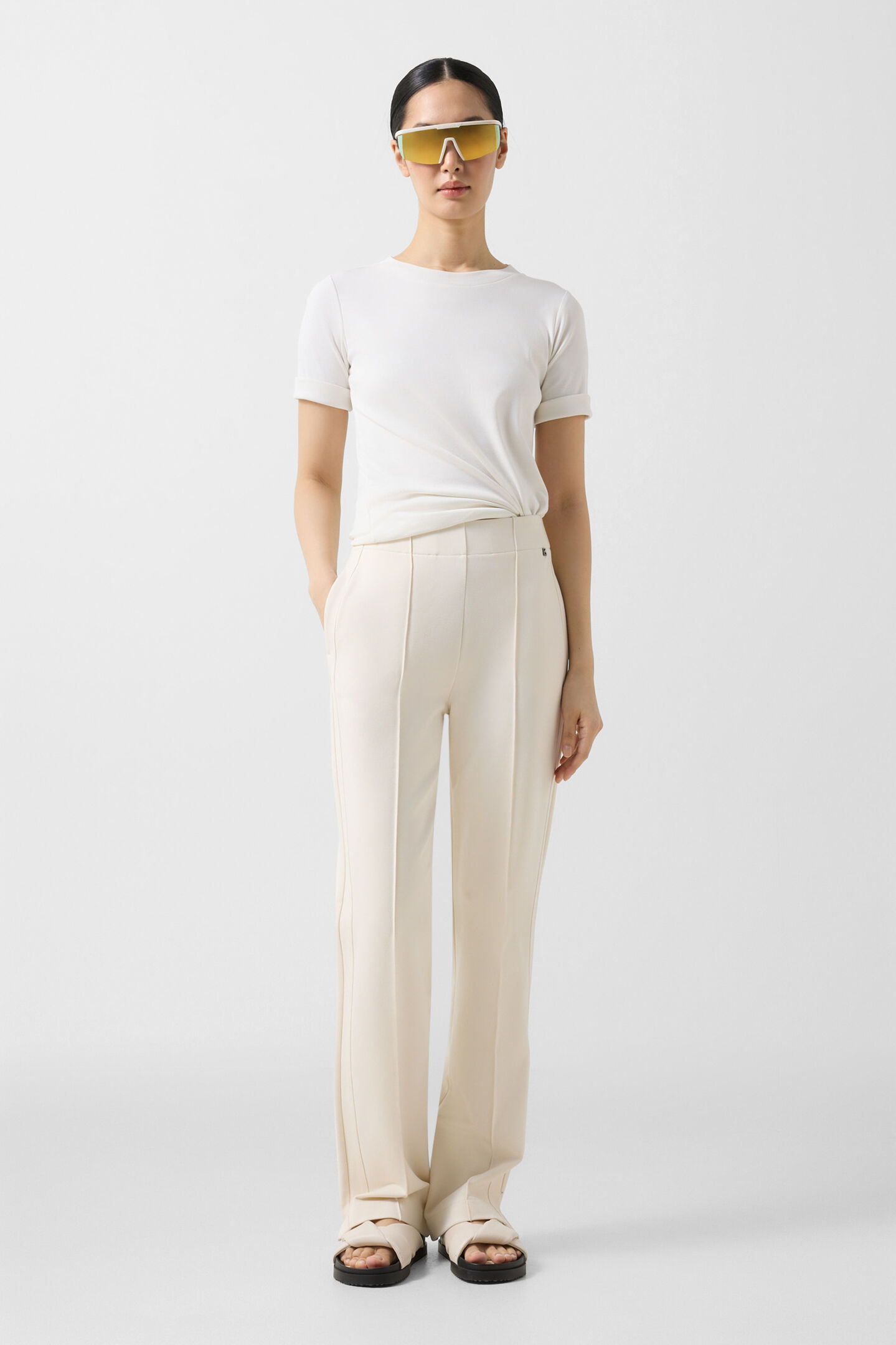Penny jersey trousers Cream