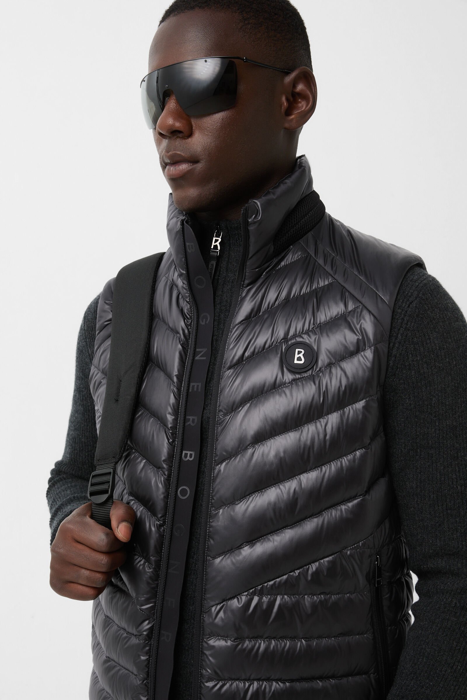 Lasse gewatteerd vest Antraciet