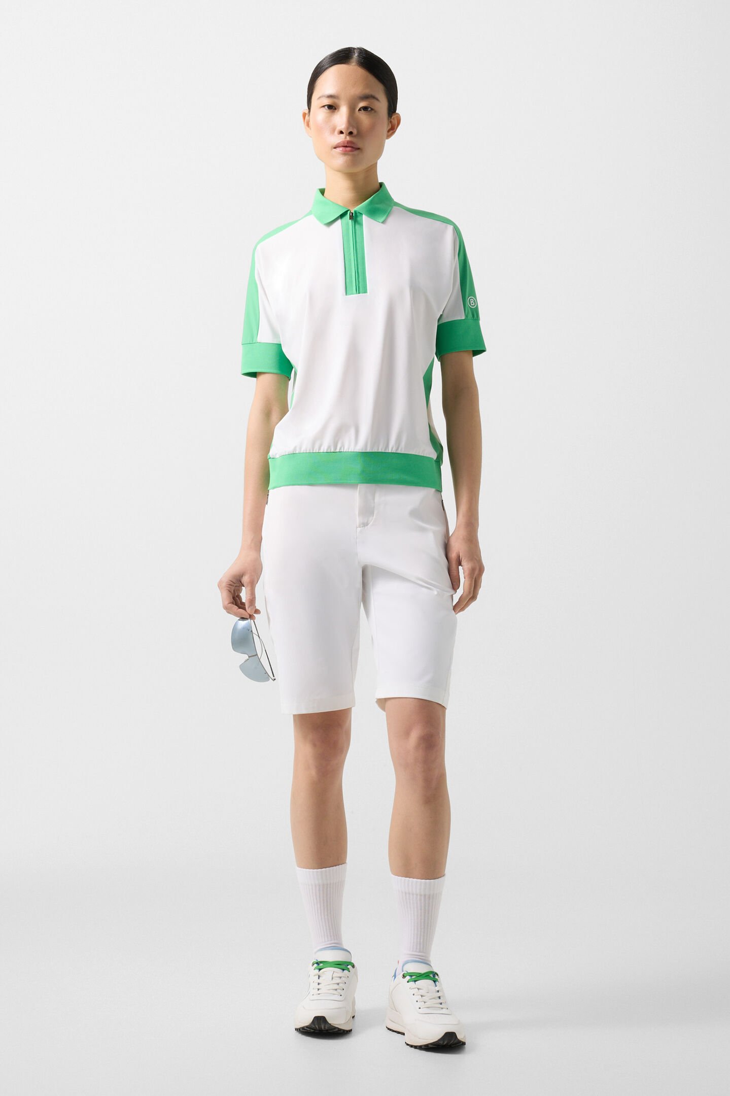 Arabell functional short-sleeved top White/green