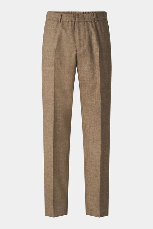 Pantalon Marcus en m&eacute;lange de laine vierge Marron