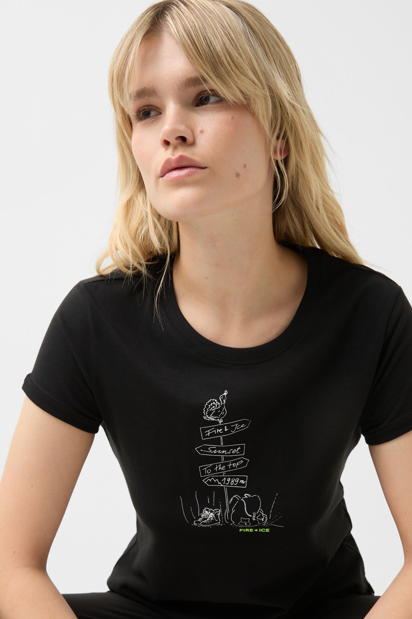 T-shirt Debra Black/white