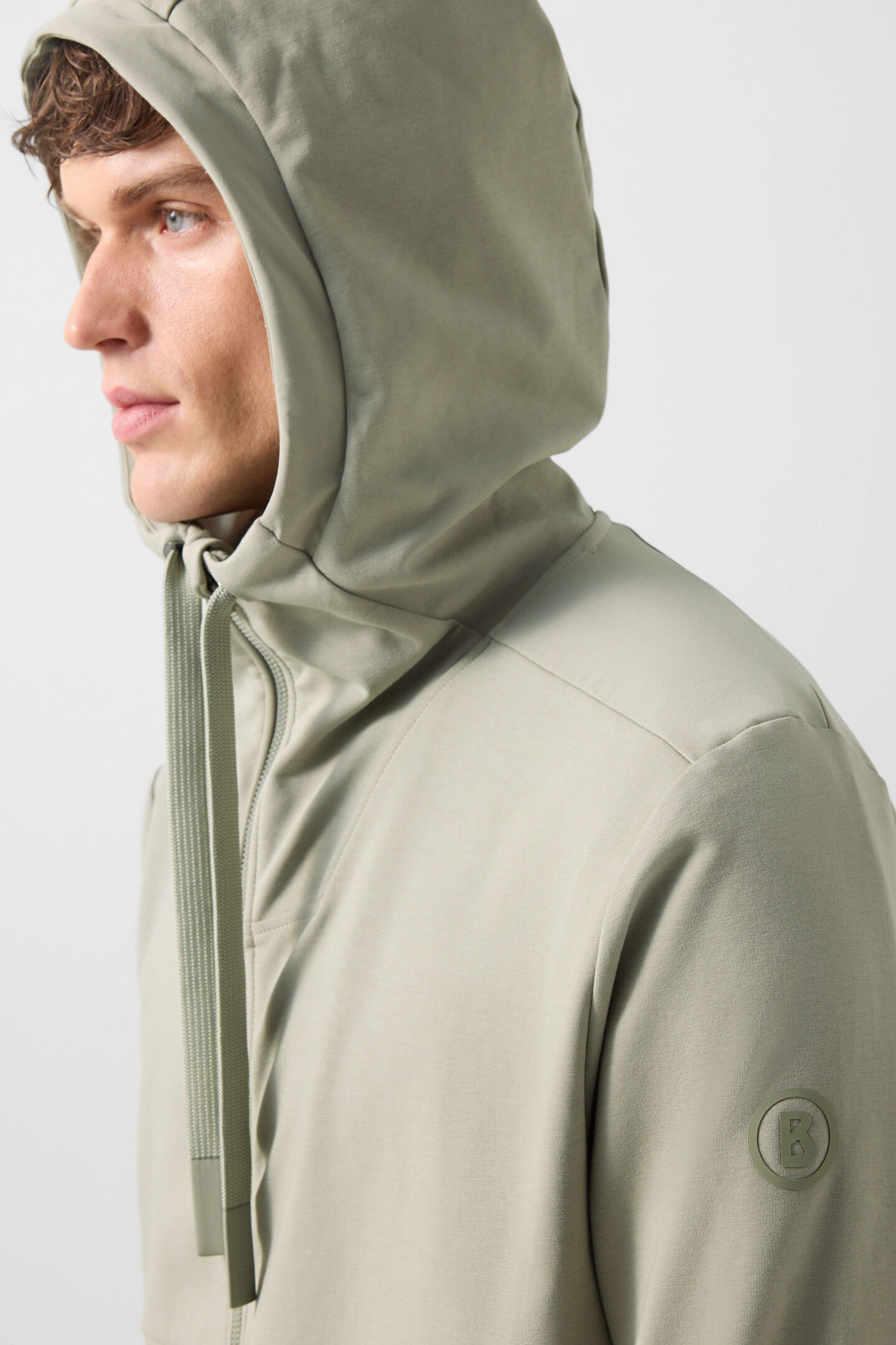 Ernesto jersey jacket Eucalyptus