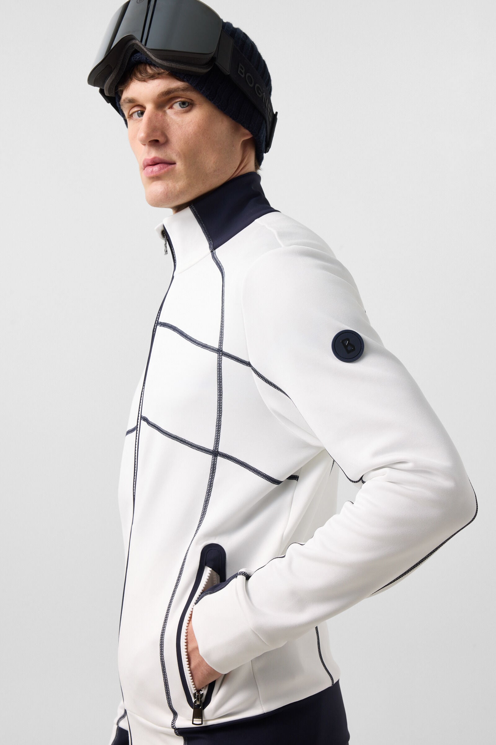 Hayo Mid-Layer Jacket Off-White/Navy