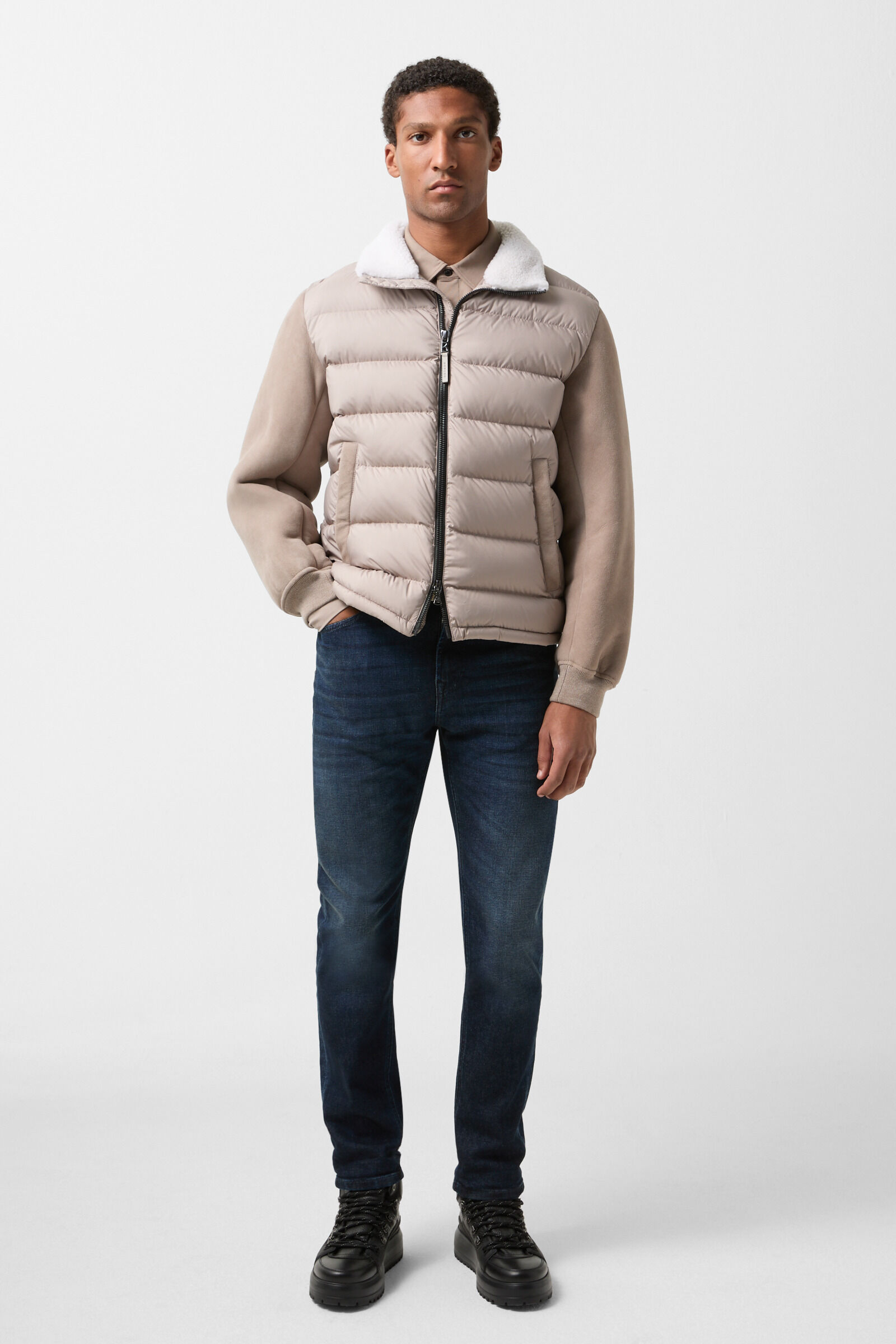 Timon polo long-sleeved top Greige