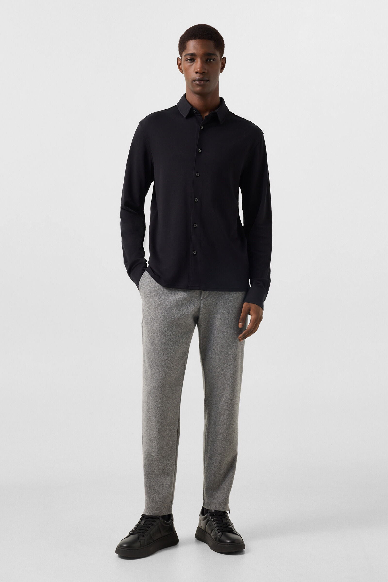 Franz cotton shirt Black