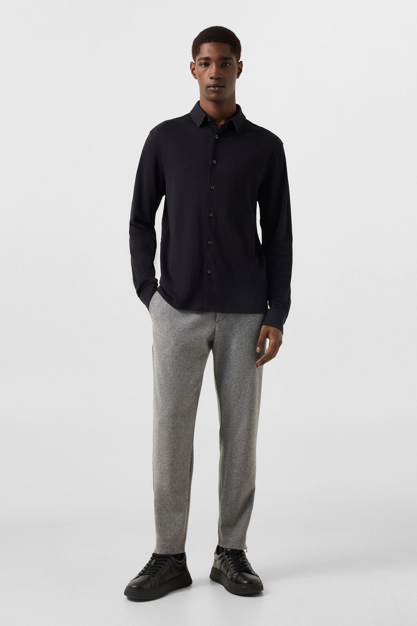 Franz cotton shirt Black