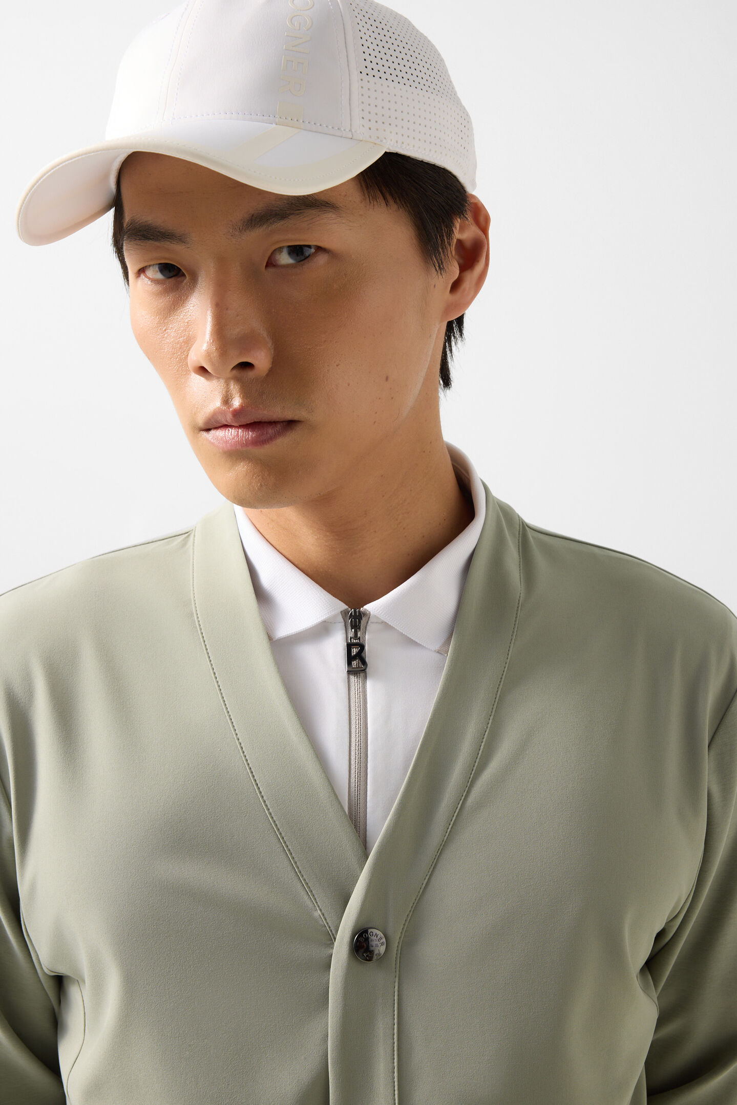 Dario sweat cardigan Eucalyptus