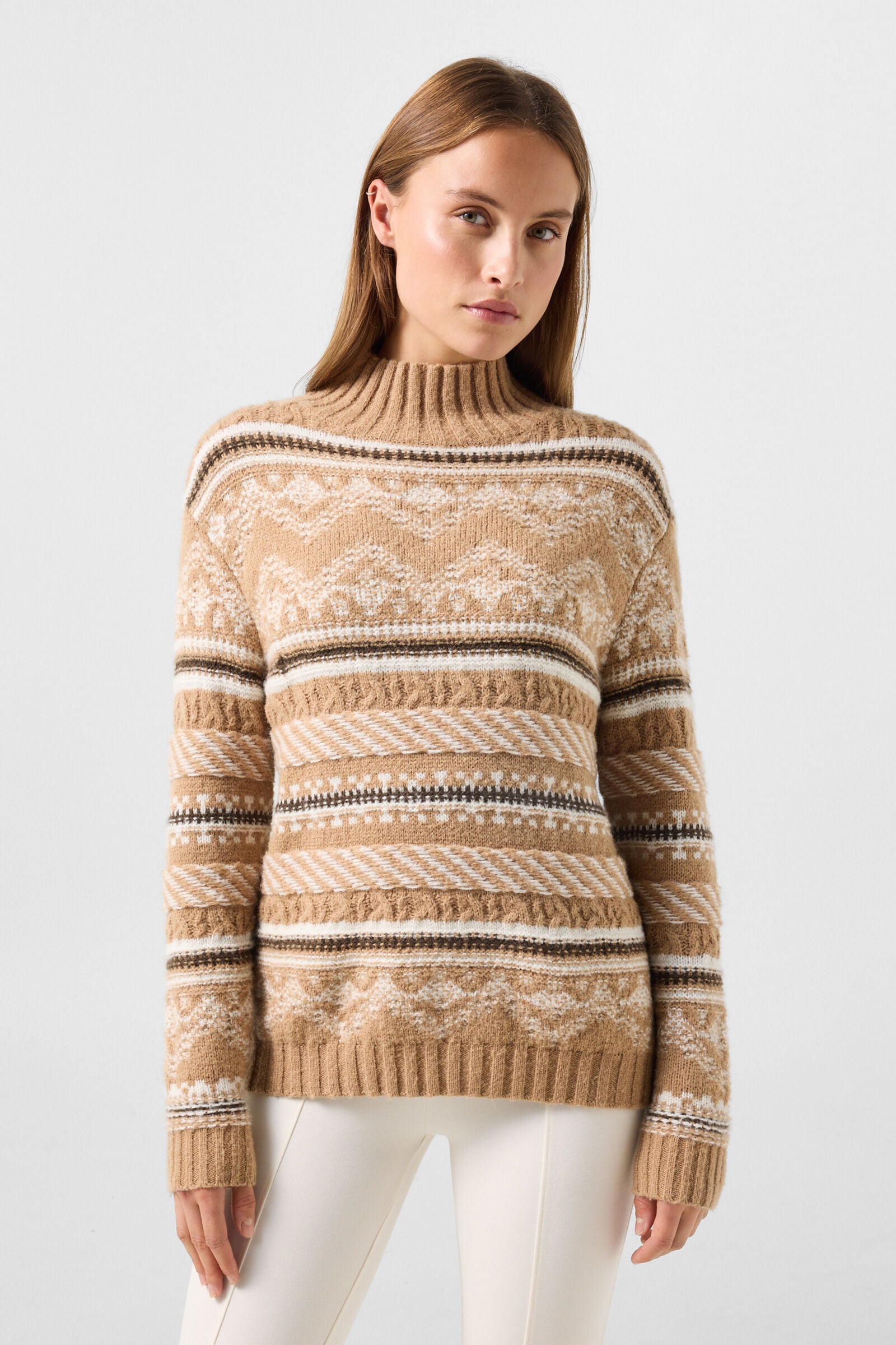 Pink Norwegian jumper Camel