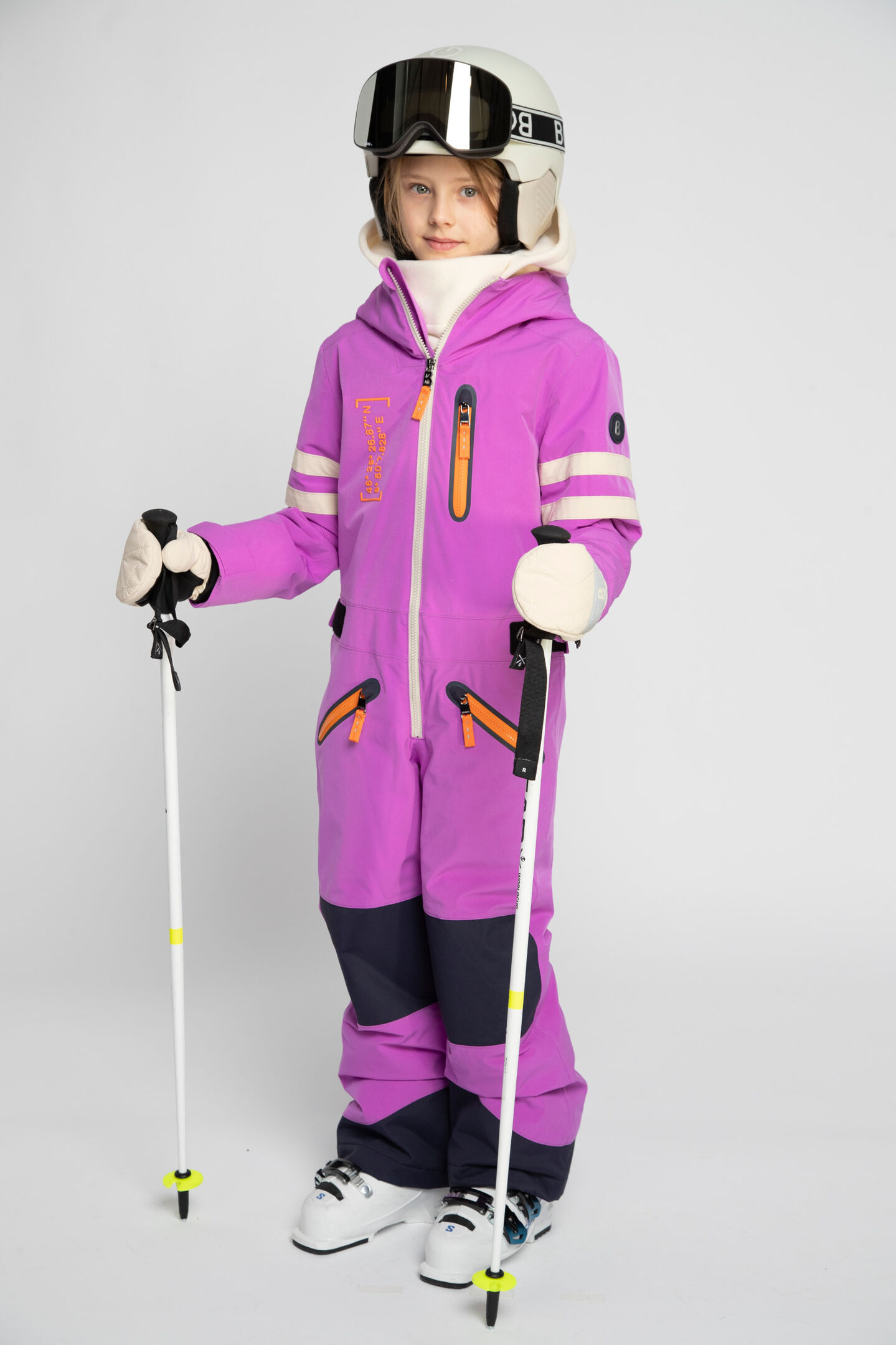 Kinderen ski-overall Poeder Violet