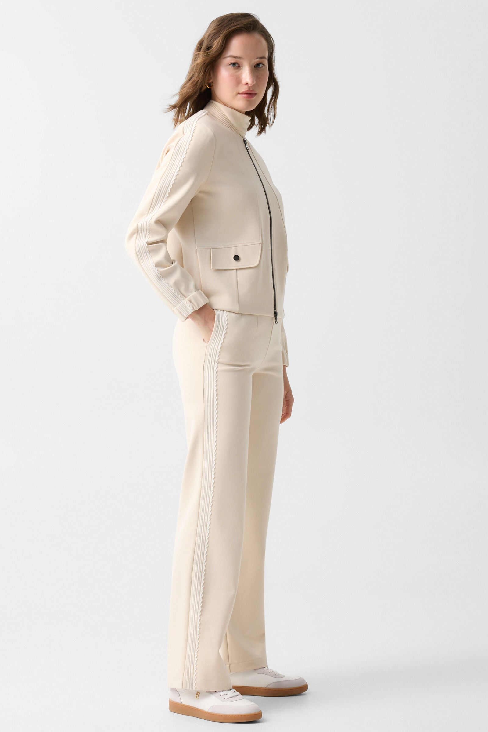 Luisa jersey jacket Cream