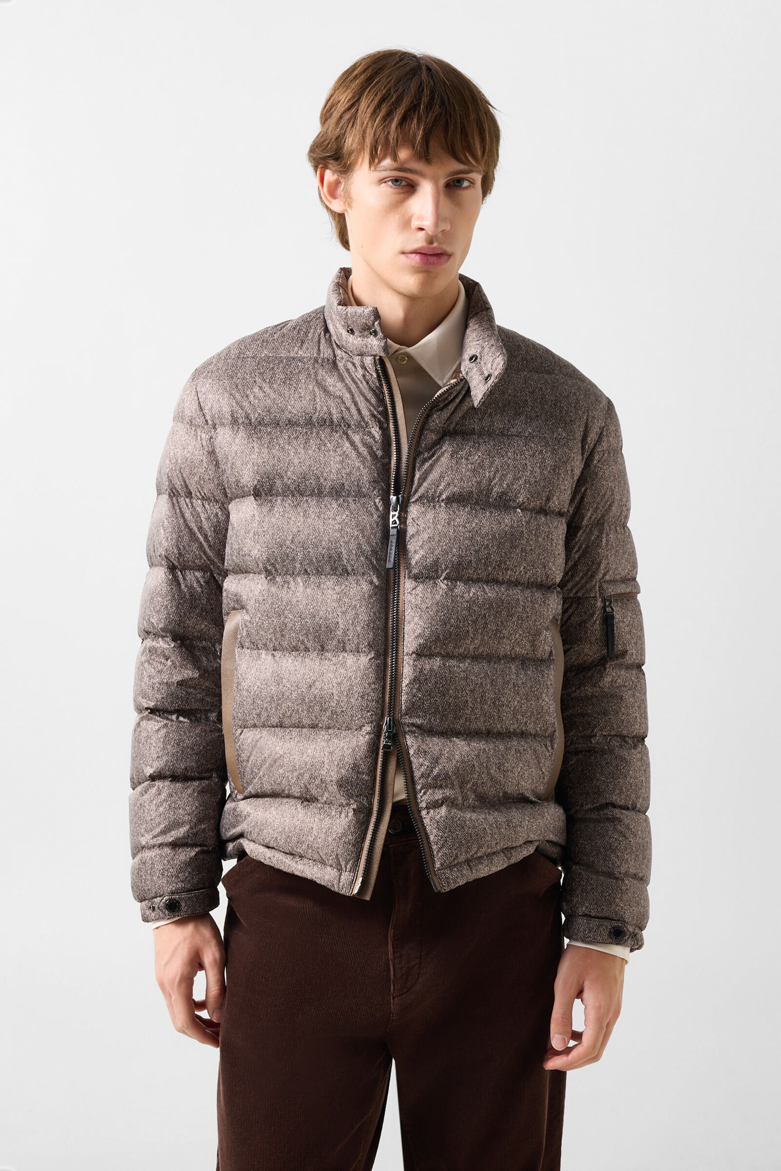 Doudoune Hugh Taupe/Marron