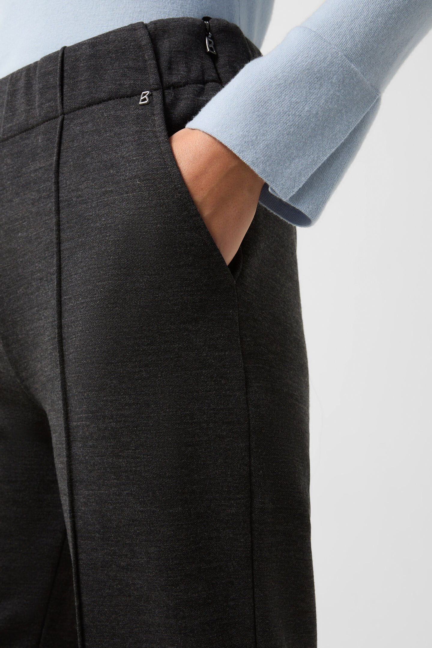 Bliss sweatbroek met flanel Antraciet