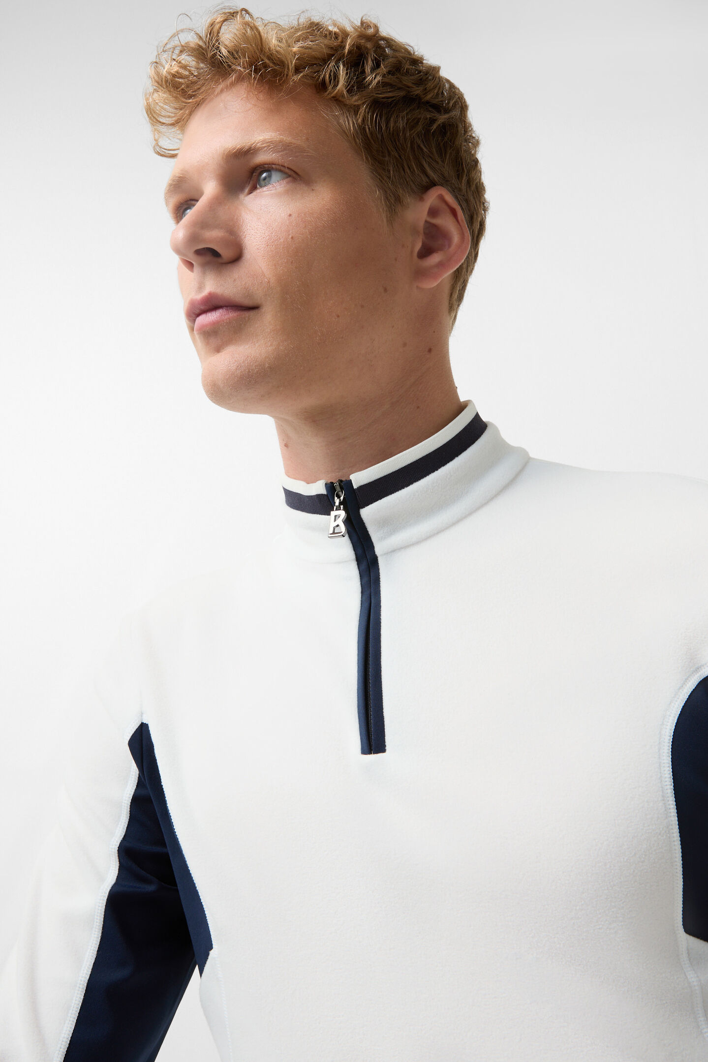 Fleece First Layer Giacomo Weiß/Navy-Blau