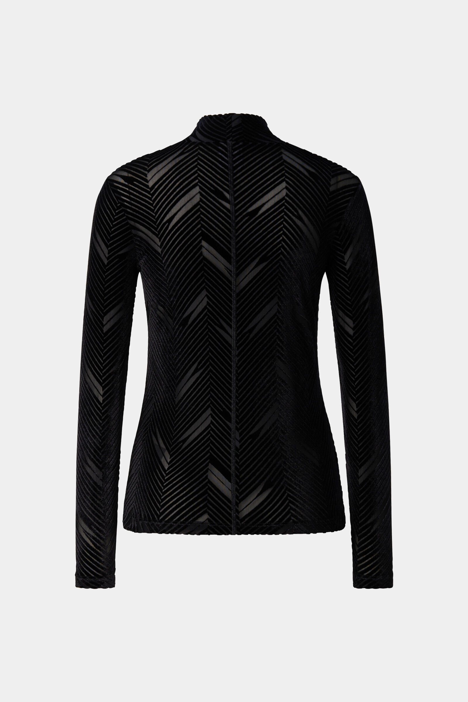 Samt-Longsleeve Cherie Schwarz