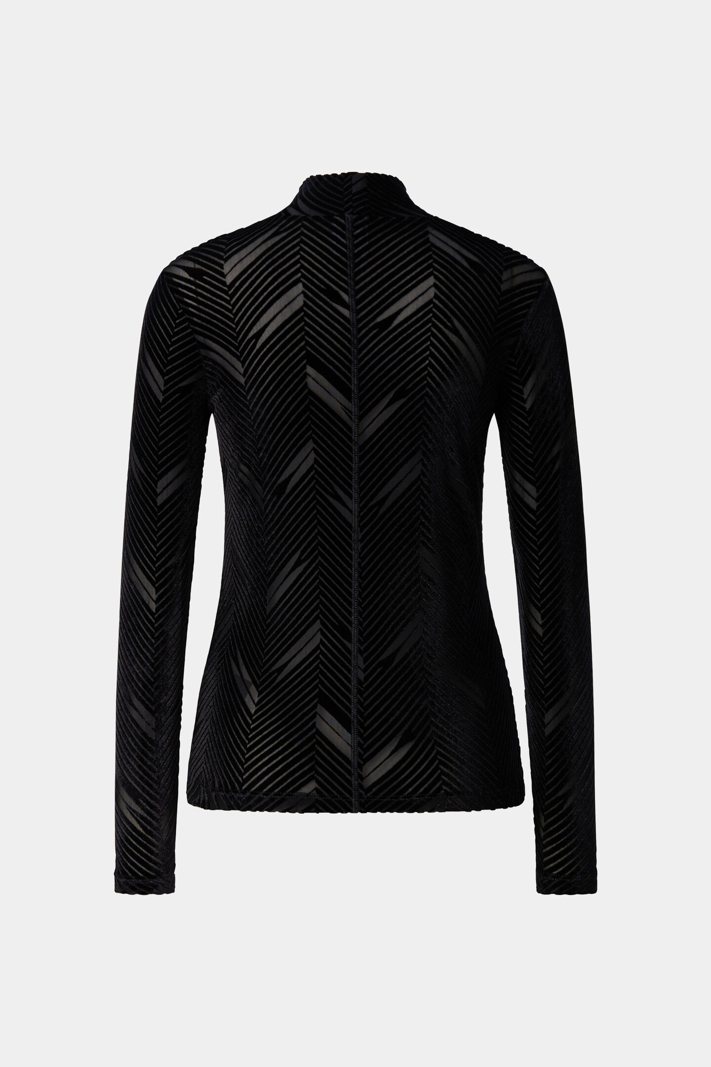 Samt-Longsleeve Cherie Schwarz