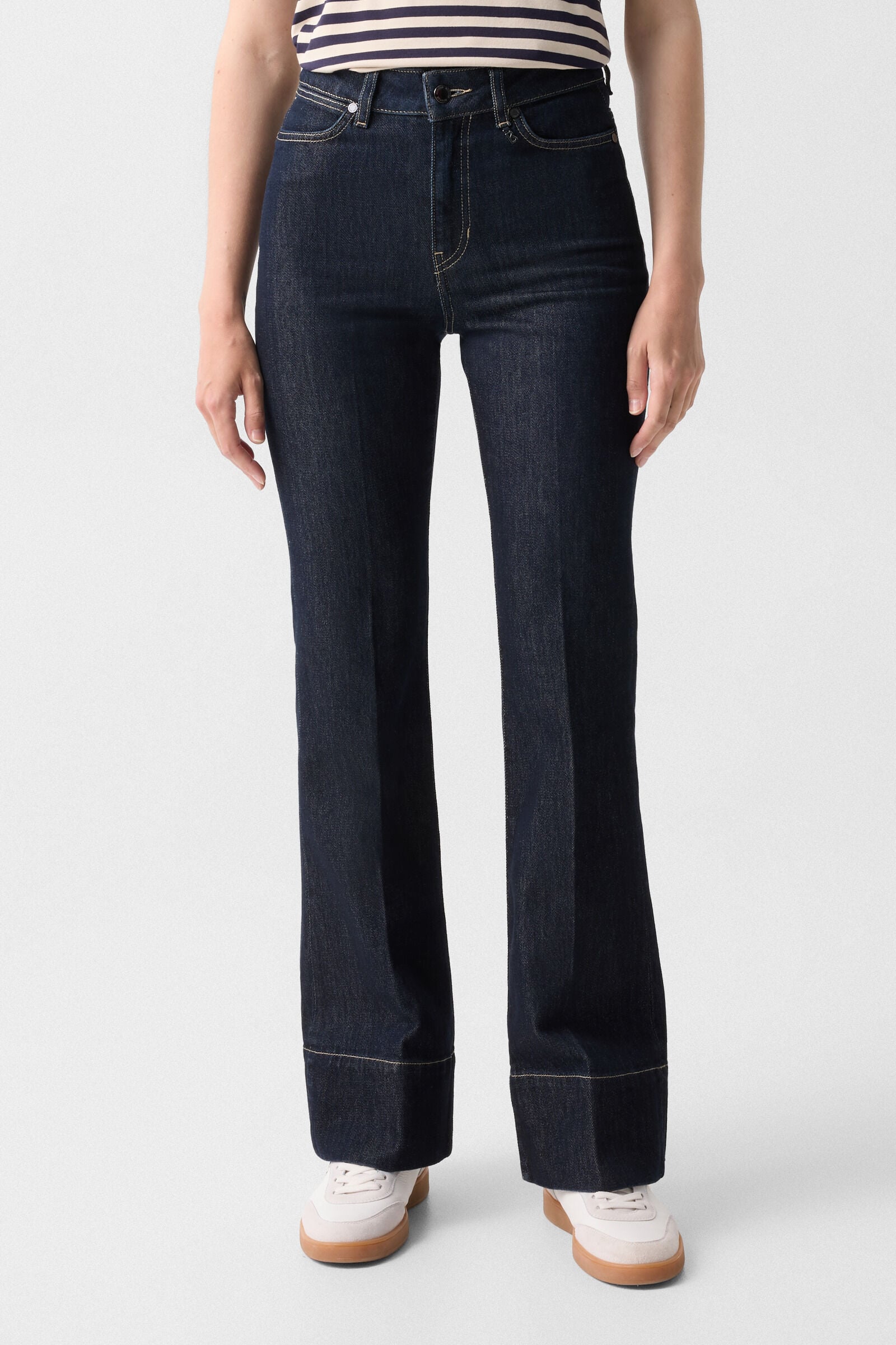 Flared fit jeans Devin Dark Denim Blue