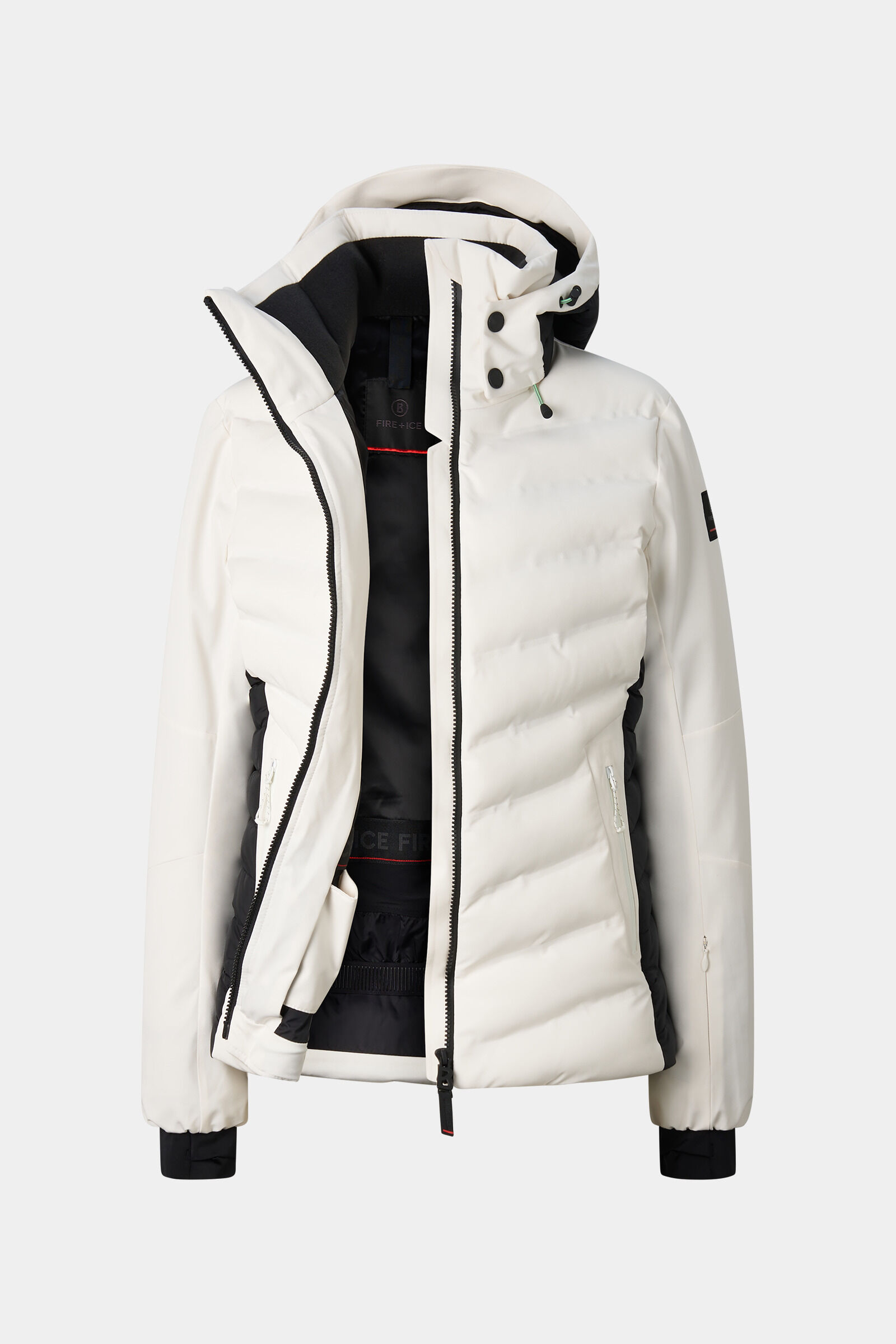 Skijacke Janka Off-White/Schwarz