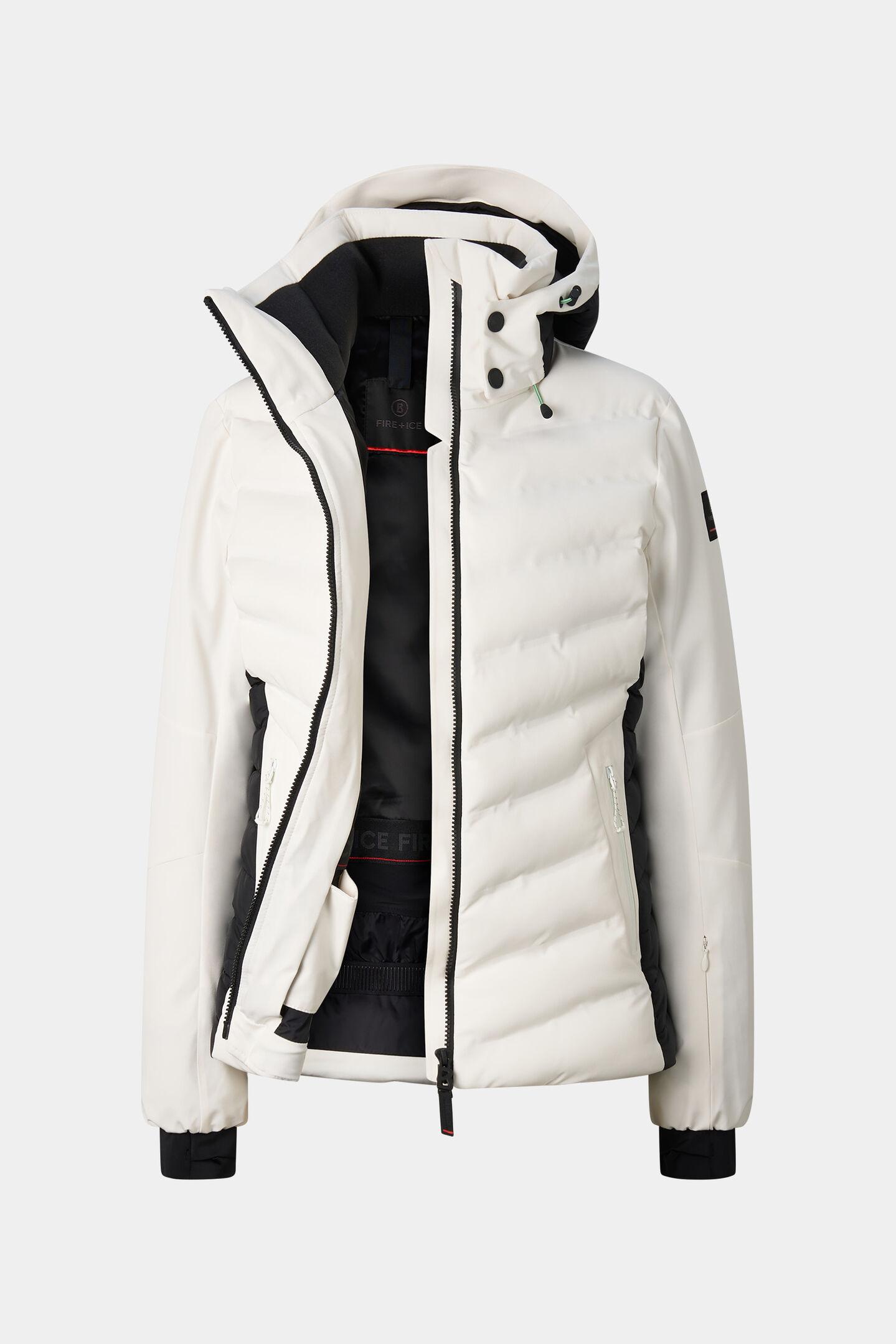 Skijacke Janka Off-White/Schwarz