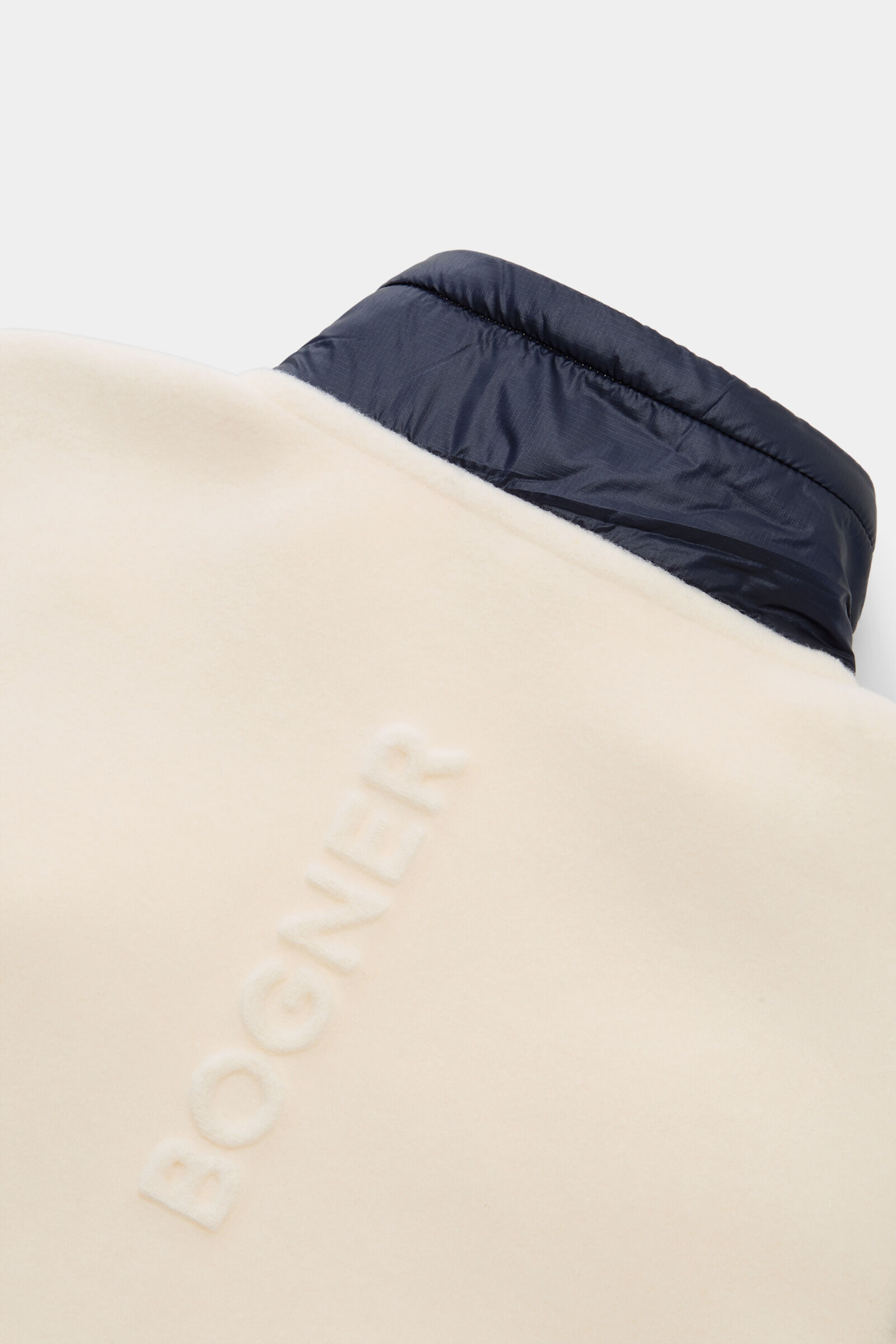 Kids Midlayer-Hybrid-Jacke Anton Creme/Navy-Blau