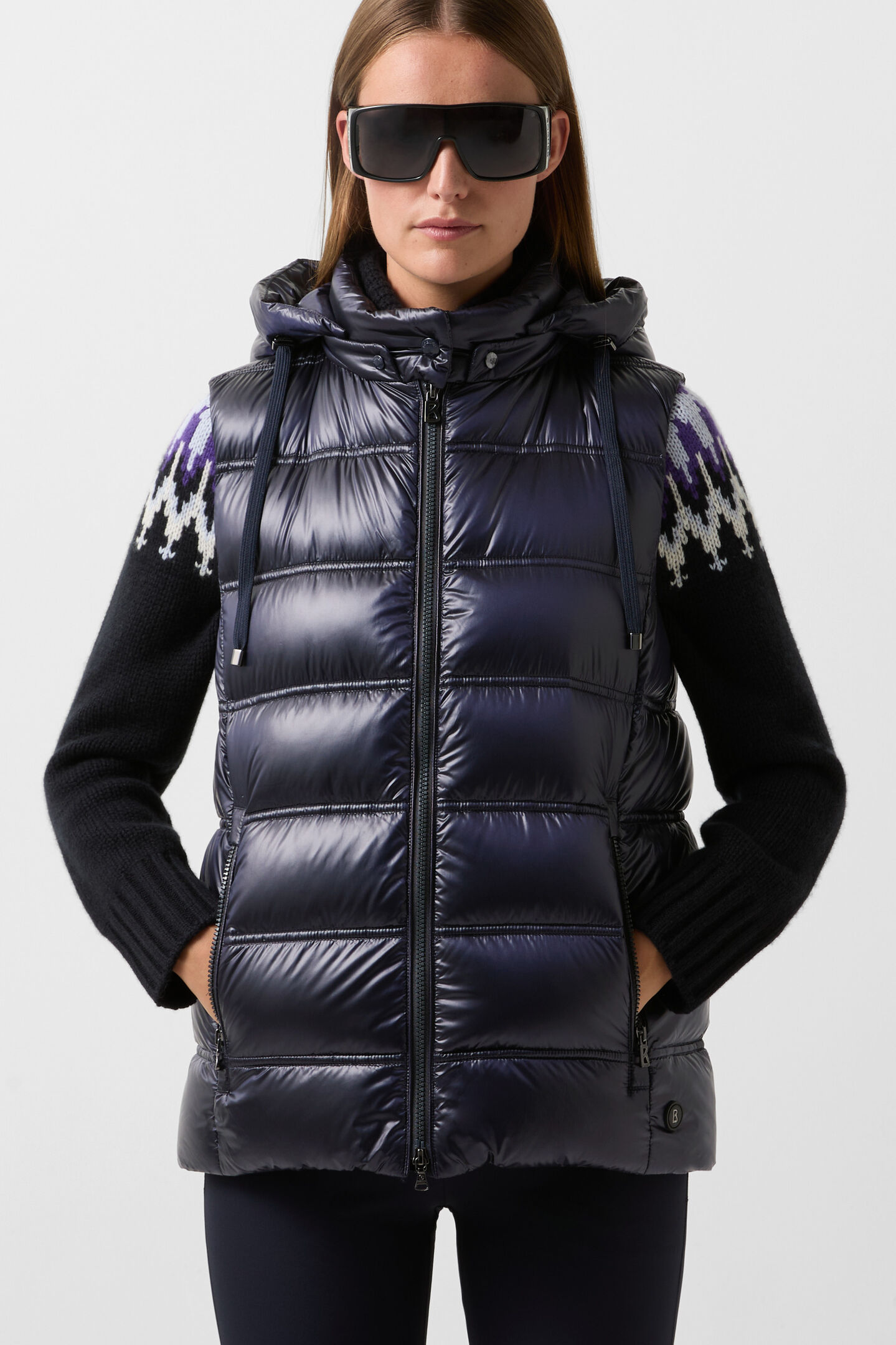 Liddy down waistcoat Dark blue