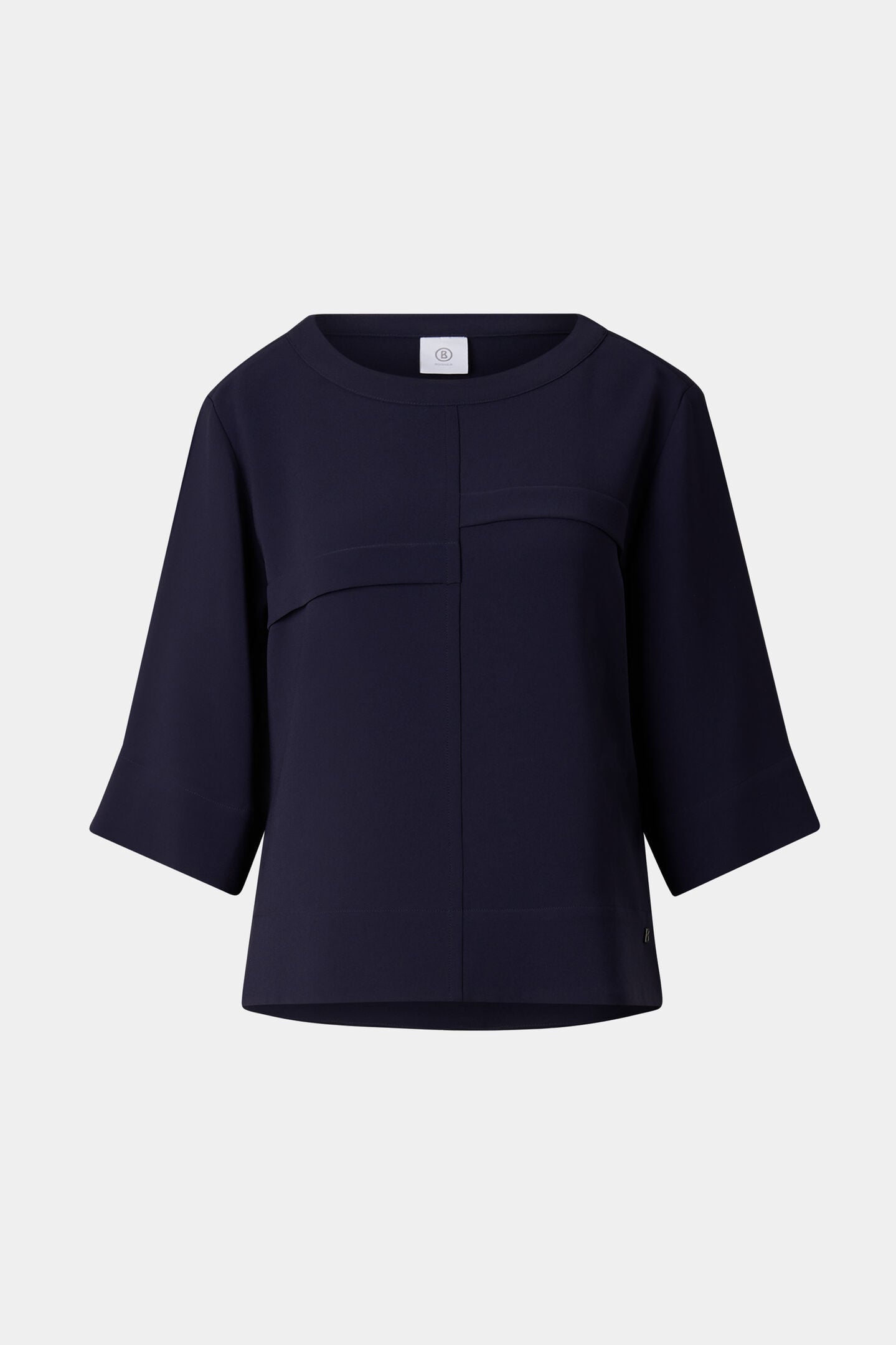 T-shirt en cr&ecirc;pe Enrica Bleu marine