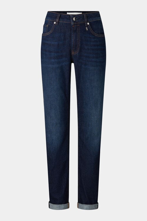 Girlfriend Fit Jeans Bridget Dark Denim Blue