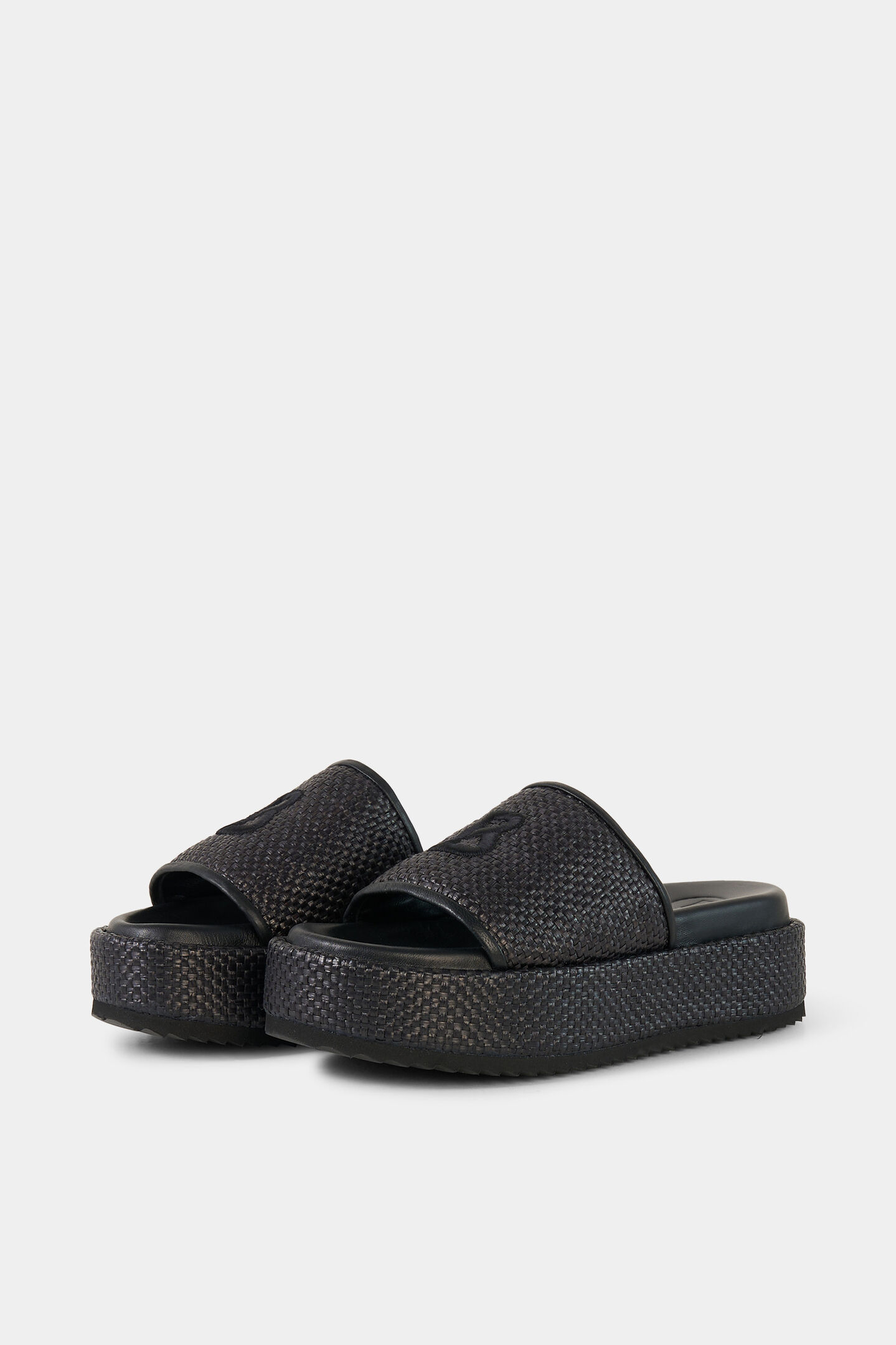 Sorrento platform sandals Black